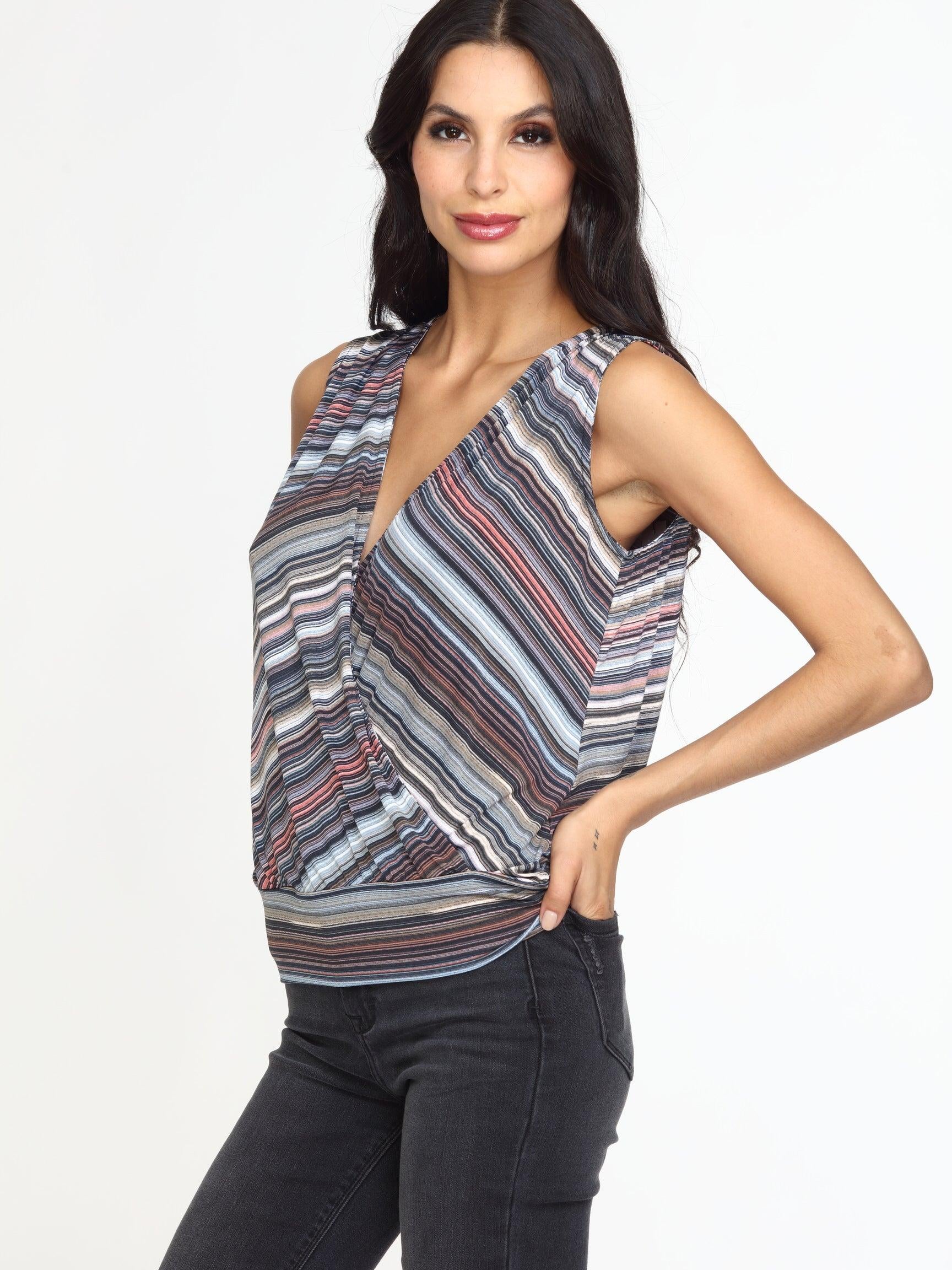 Guadalupe Stretch Surplice Top-FINAL SALE