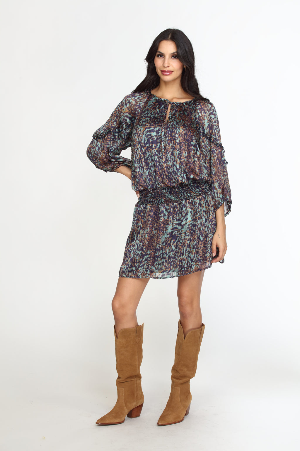 Ardani Chiffon Ruffle Dress-FINAL SALE