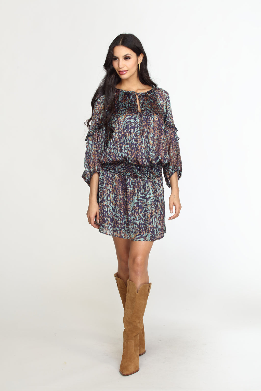 Ardani Chiffon Ruffle Dress-FINAL SALE