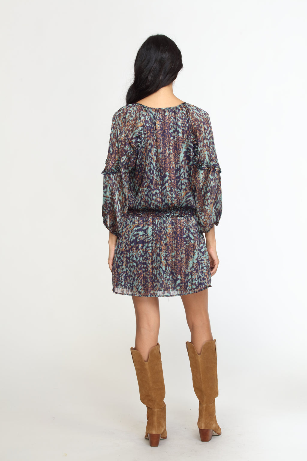 Ardani Chiffon Ruffle Dress-FINAL SALE