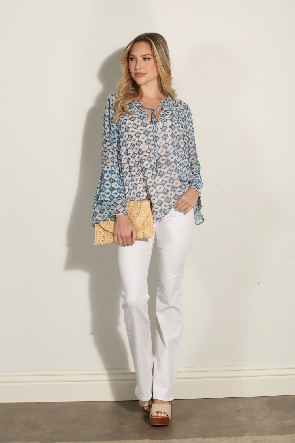 Xandra Flare Boho Sleeve Blouse-FINAL SALE