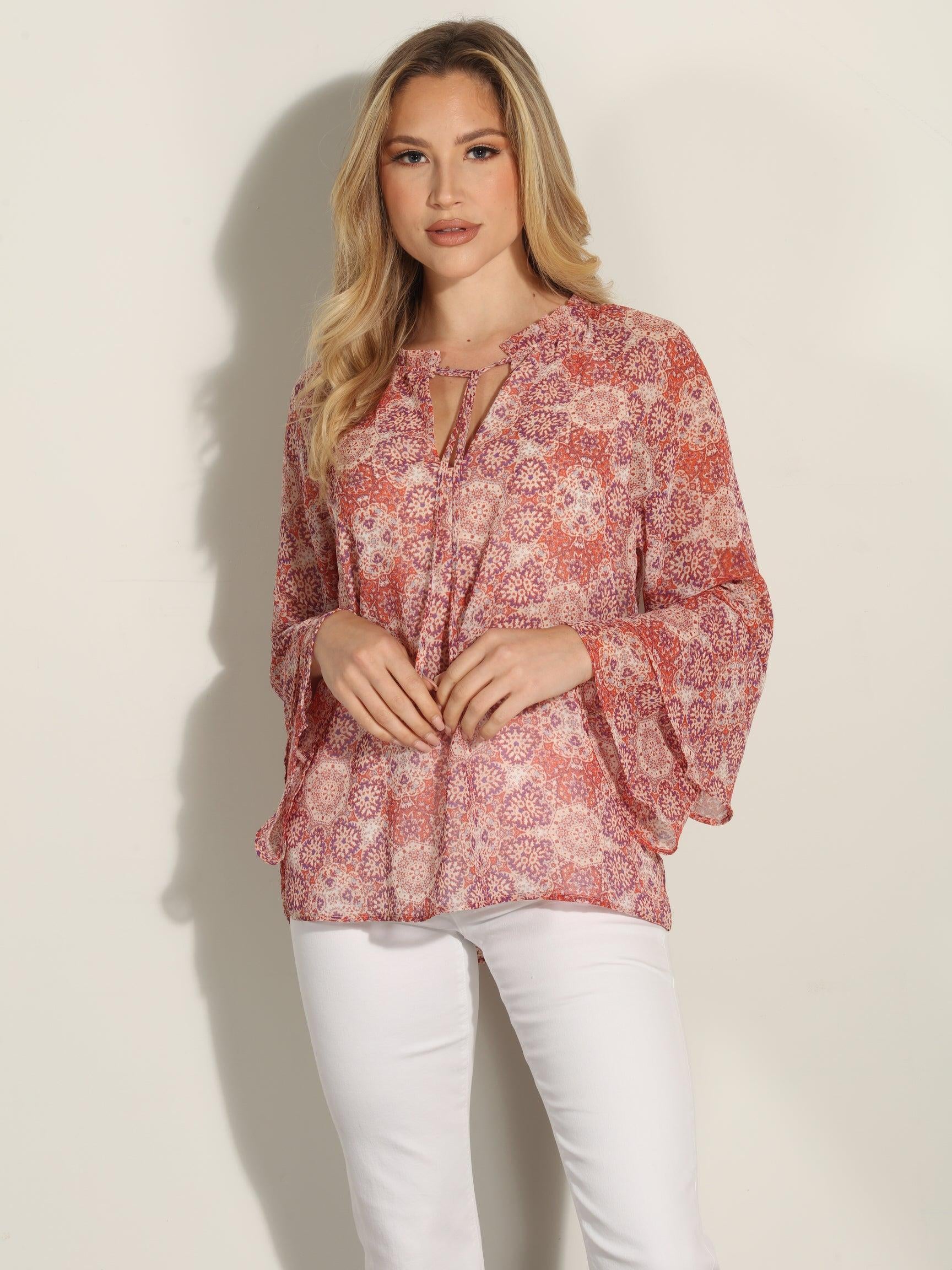 Temescal Flare Sleeve Blouse-FINAL SALE