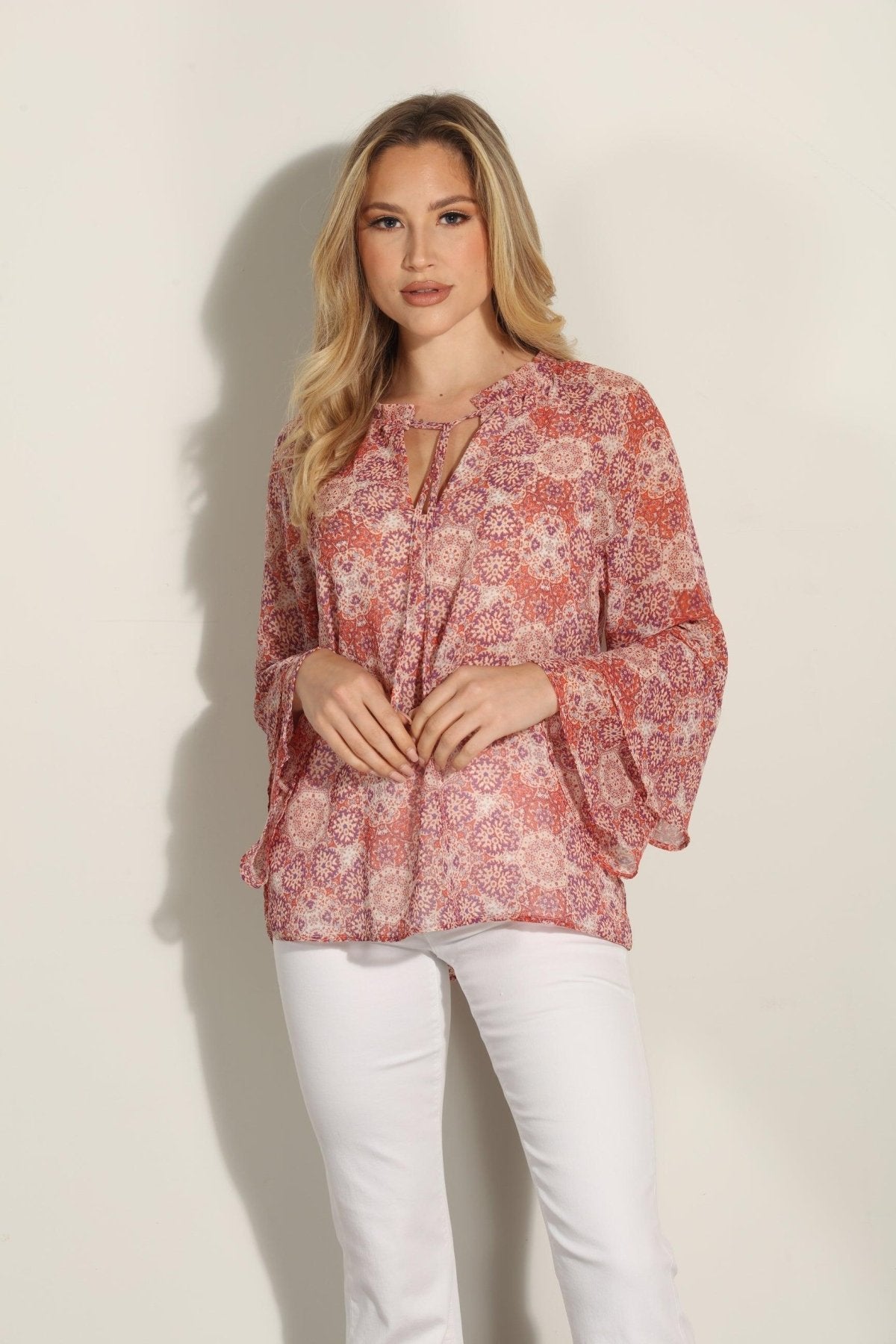 Temescal Flare Sleeve Blouse-FINAL SALE