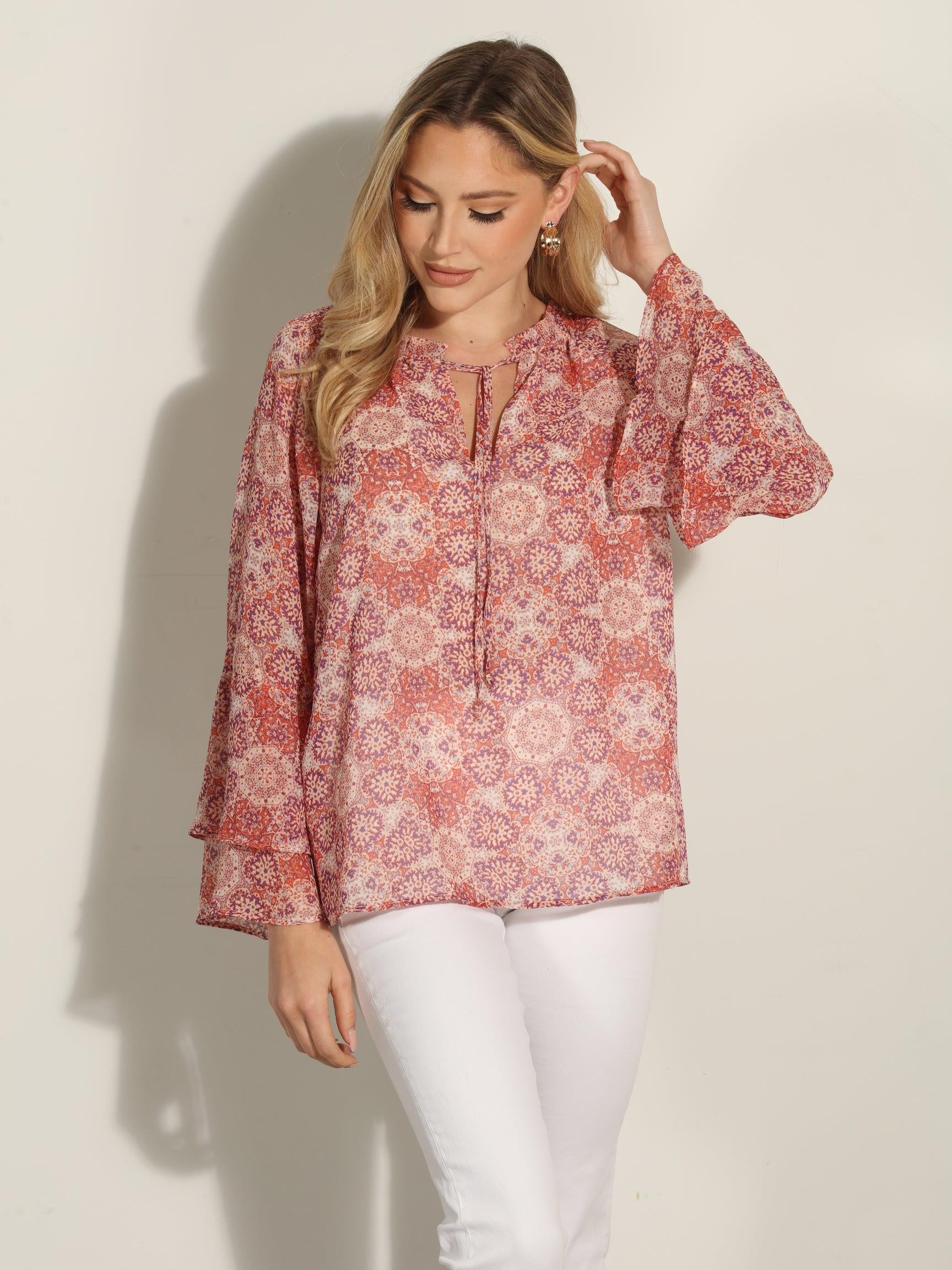 Temescal Flare Sleeve Blouse-FINAL SALE