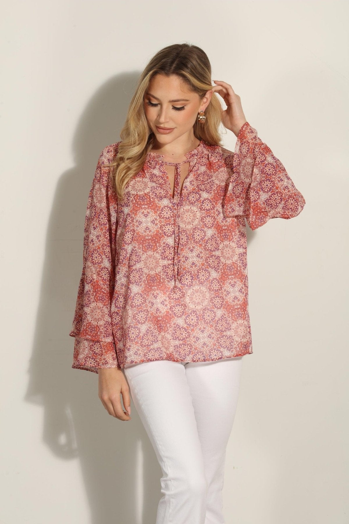 Temescal Flare Sleeve Blouse-FINAL SALE