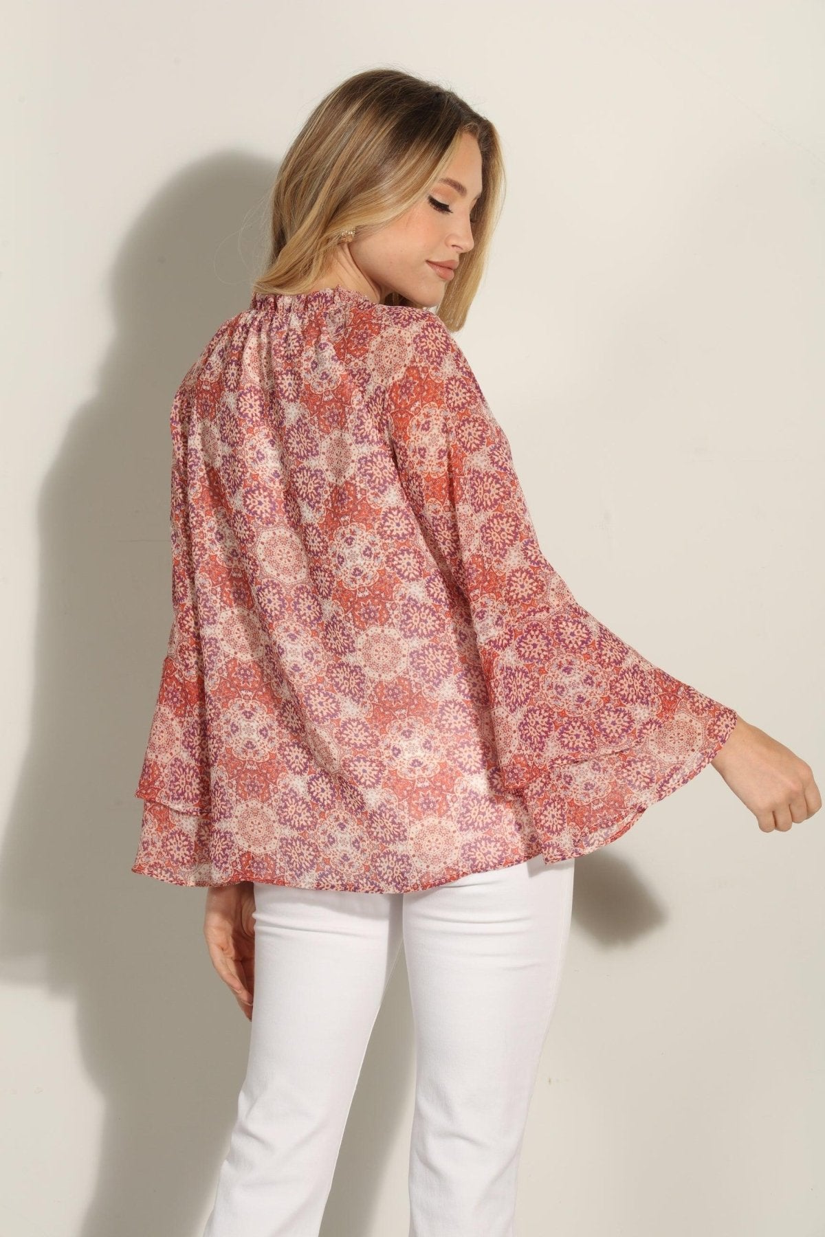 Temescal Flare Sleeve Blouse-FINAL SALE