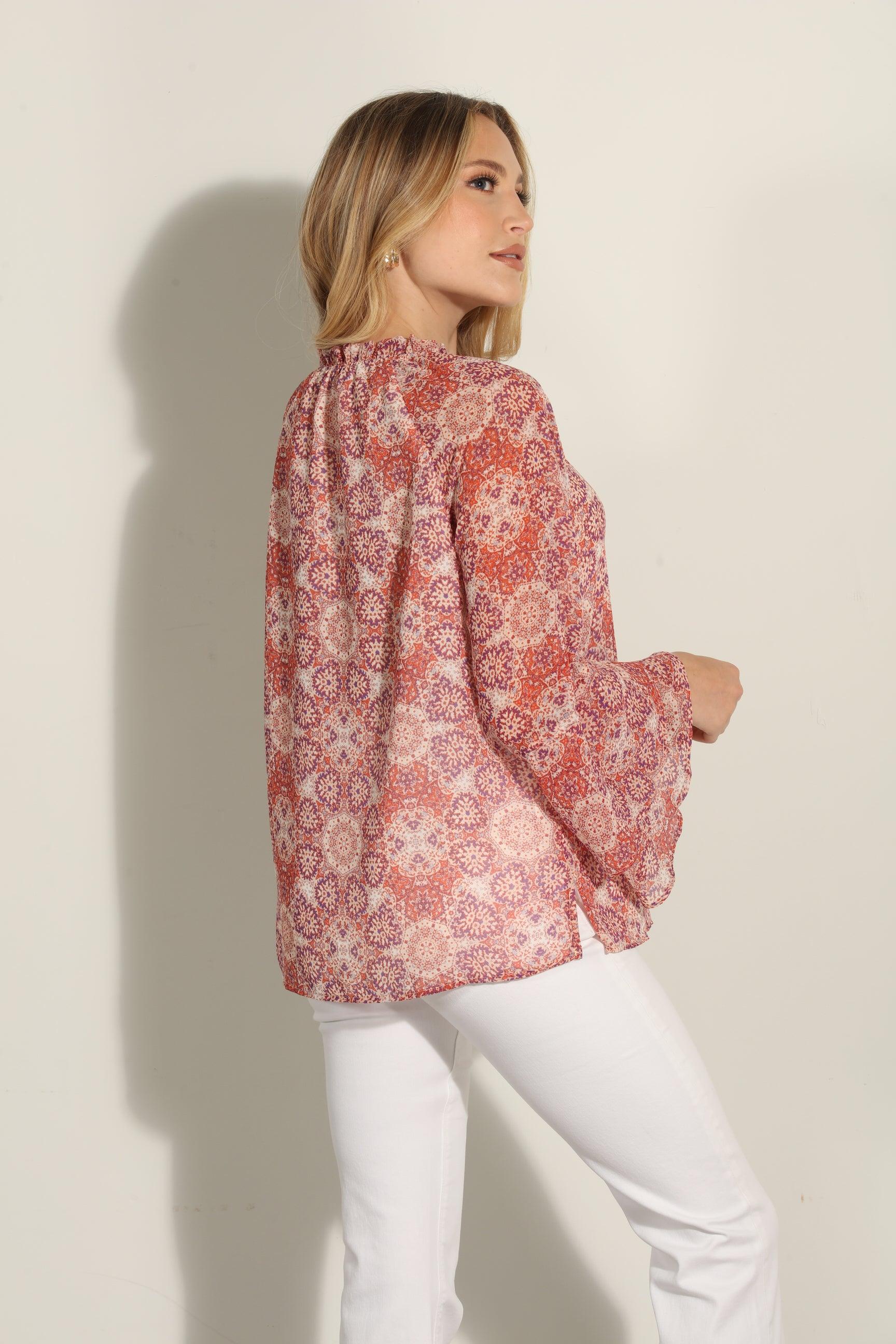 Temescal Flare Sleeve Blouse-BEST SELLER