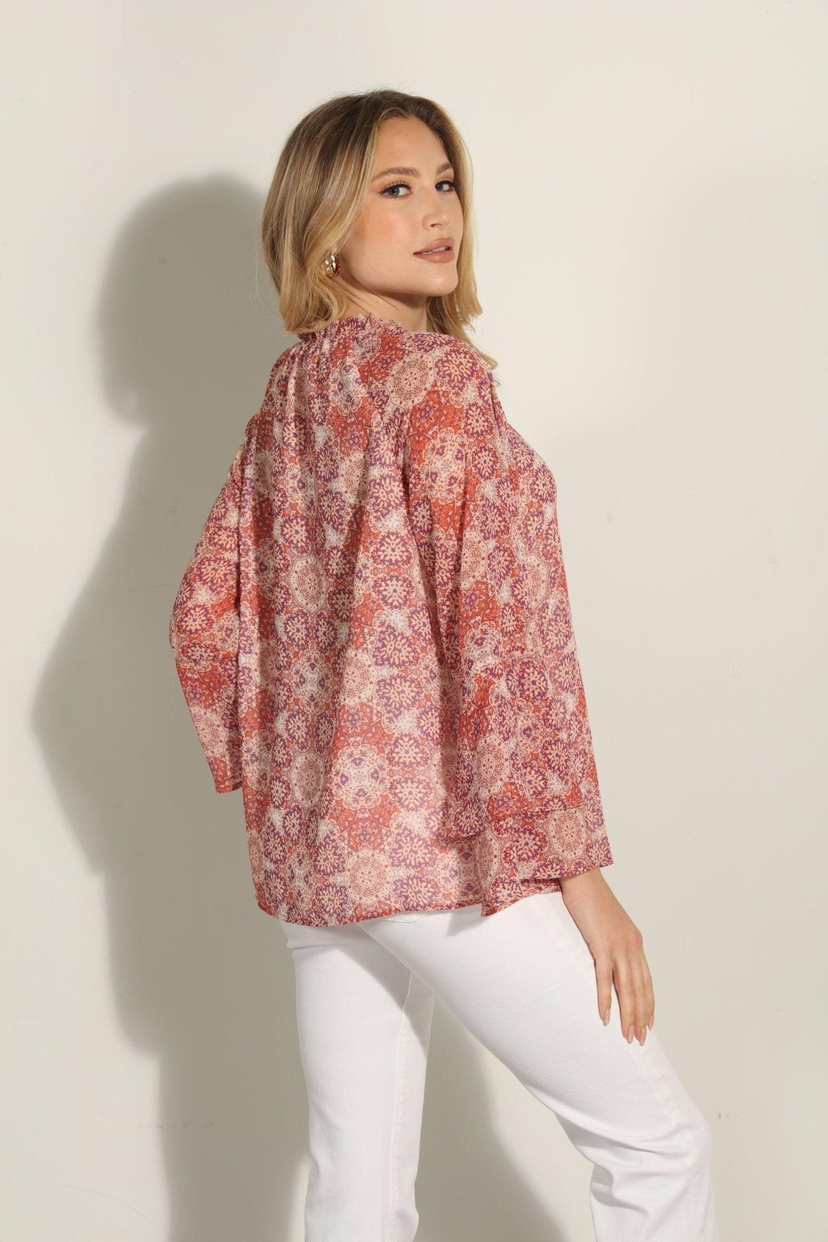 Temescal Flare Sleeve Blouse-FINAL SALE
