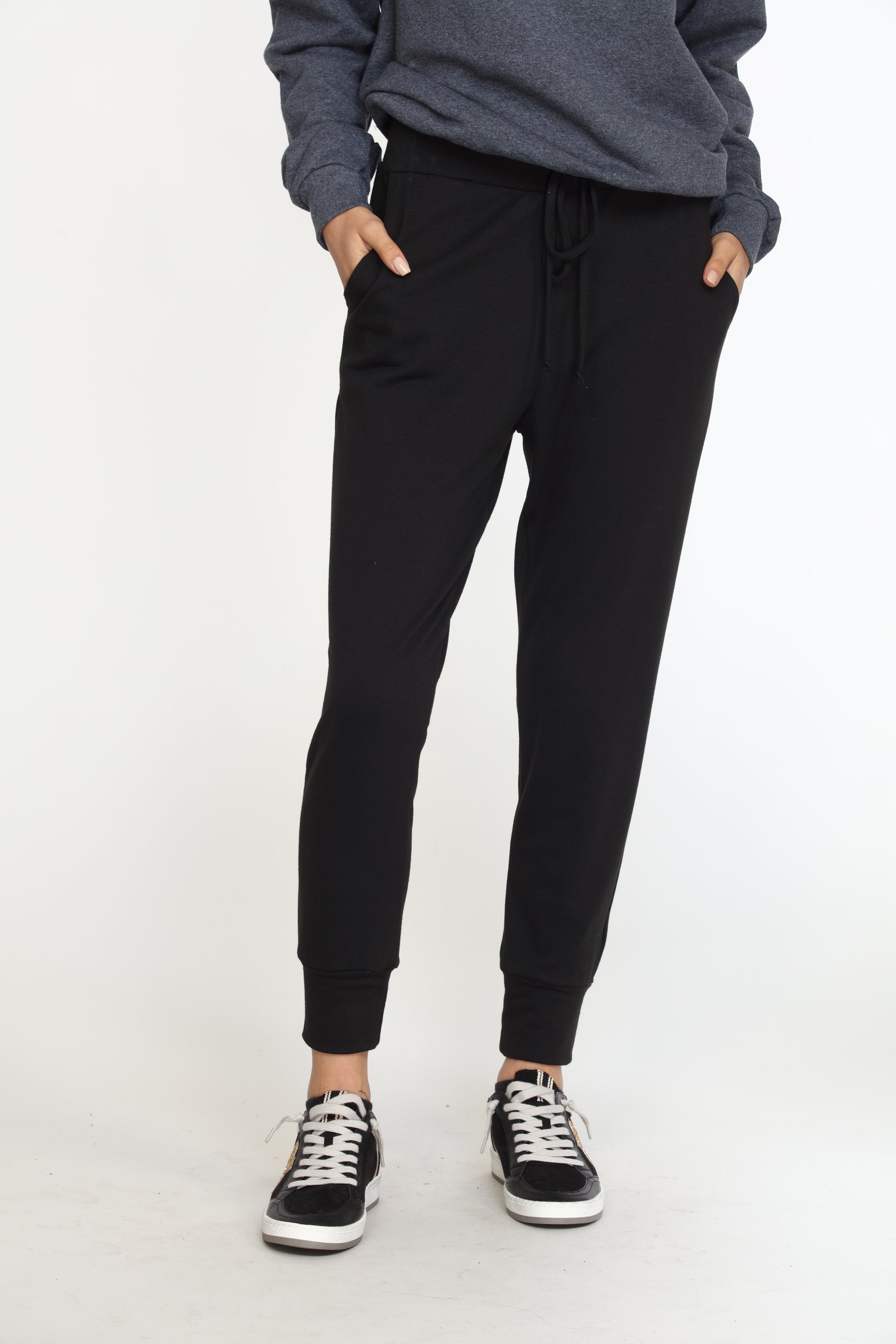 Black Soft French Terry Joggers