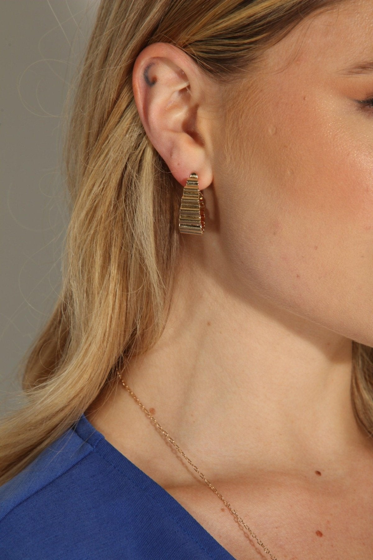 Gold Wavy Mini Hoops-FINAL SALE