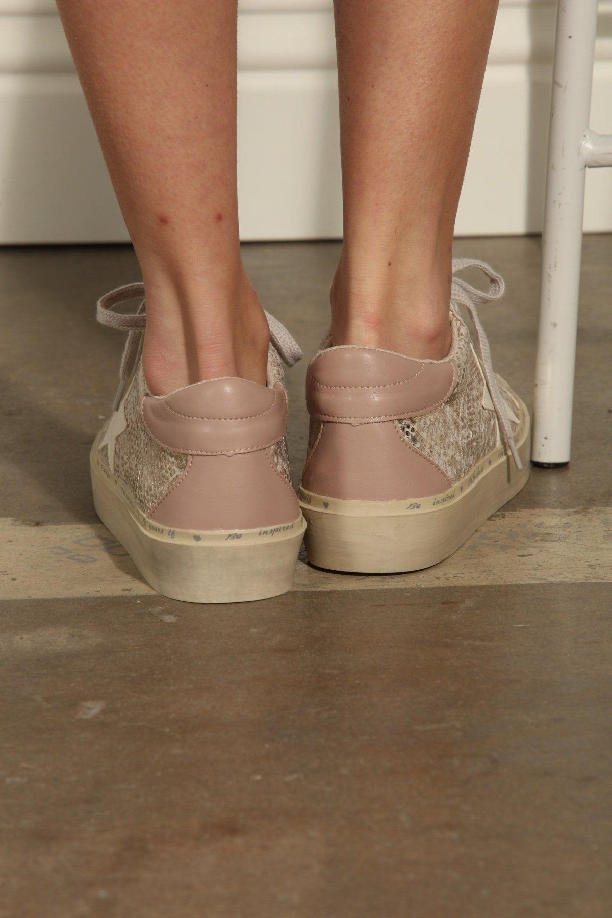 Reba Gold Snake Sneakers-FINAL SALE