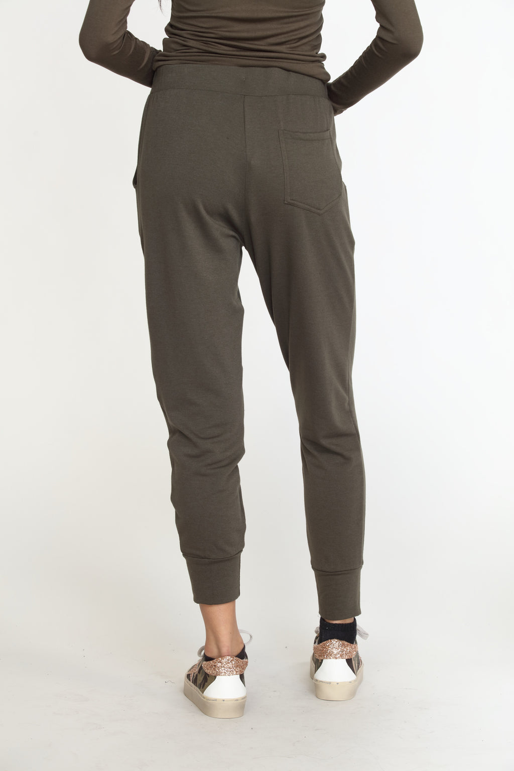 Olive Soft French Terry Joggers - FINAL SALE