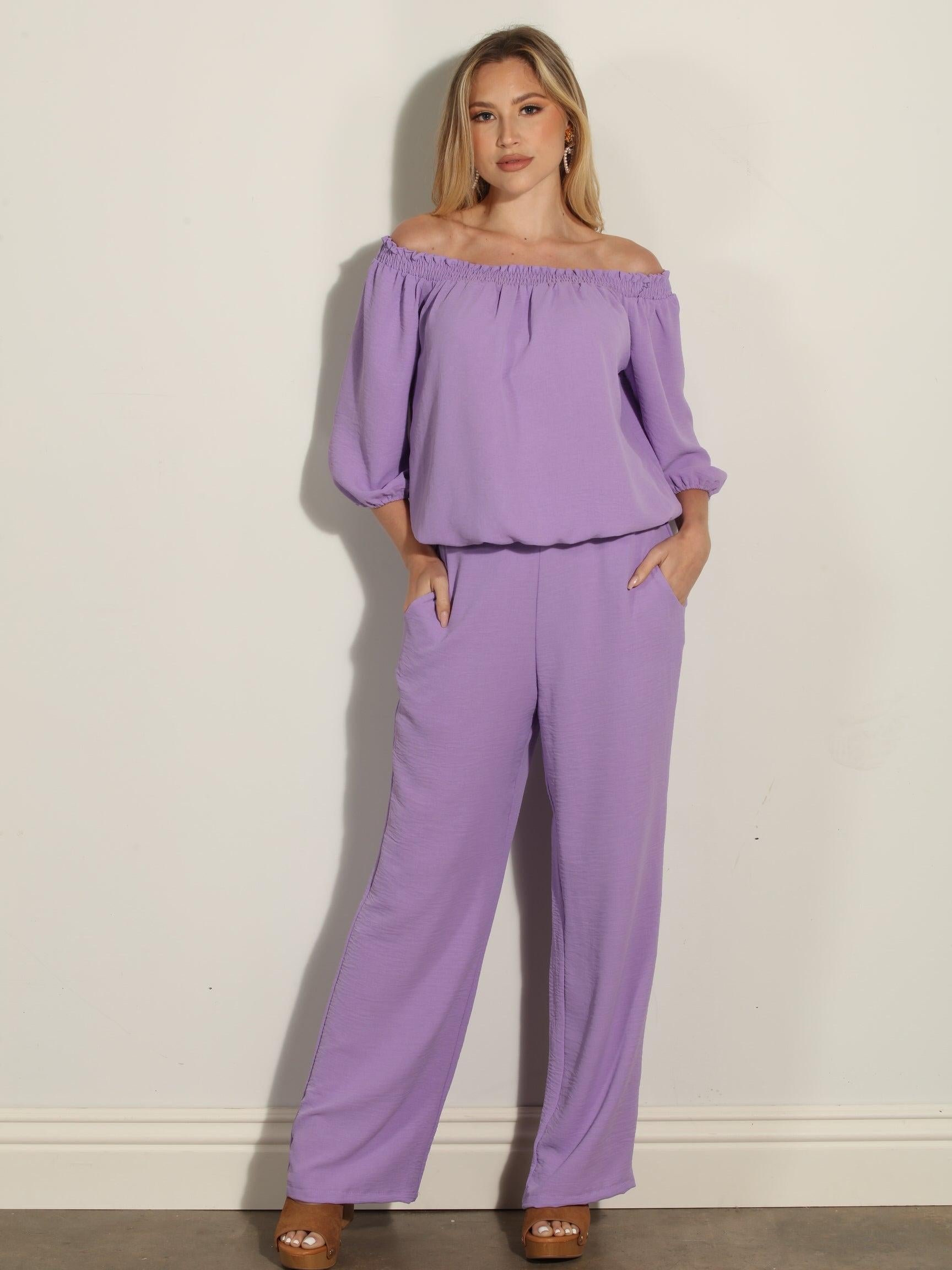 Lavender Airflow Woven Trousers-FINAL SALE