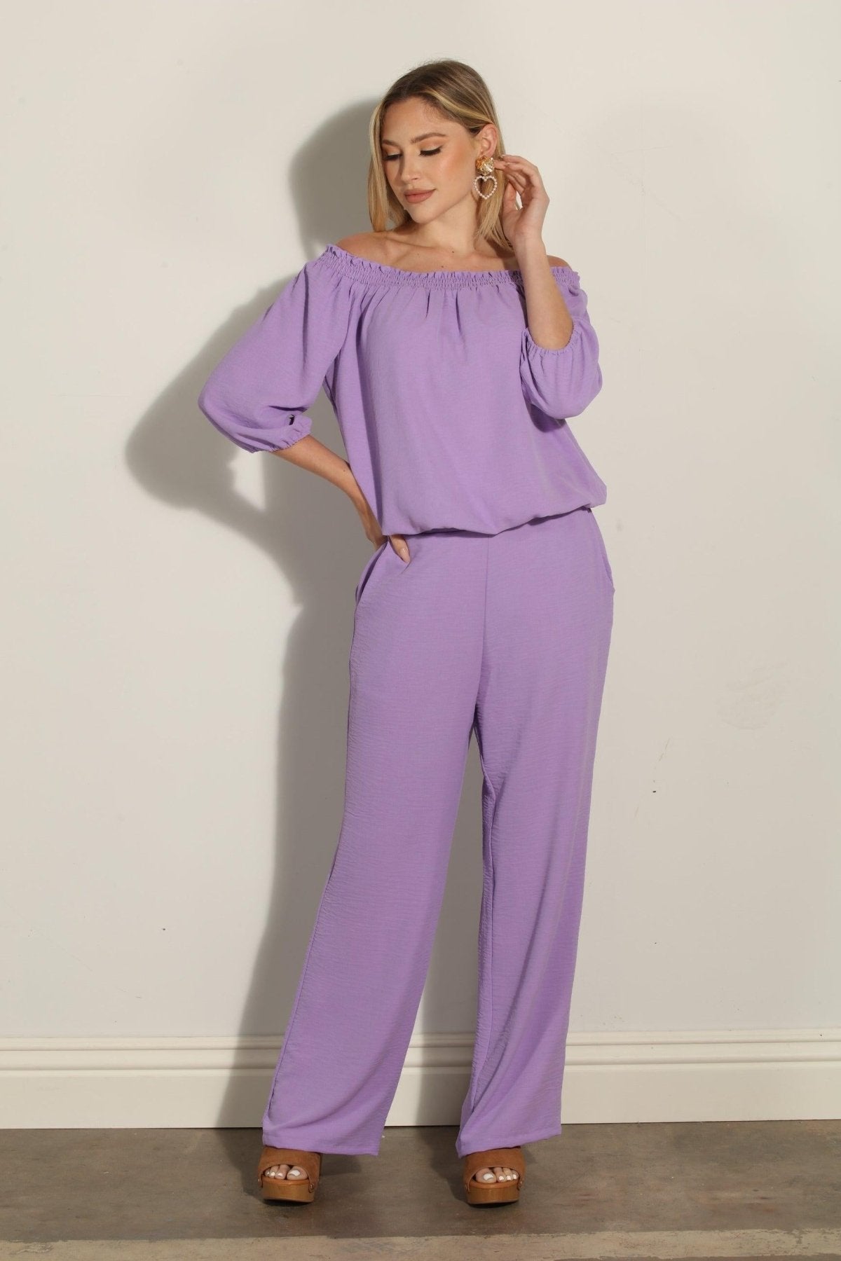 Lavender Airflow Woven Trousers-FINAL SALE