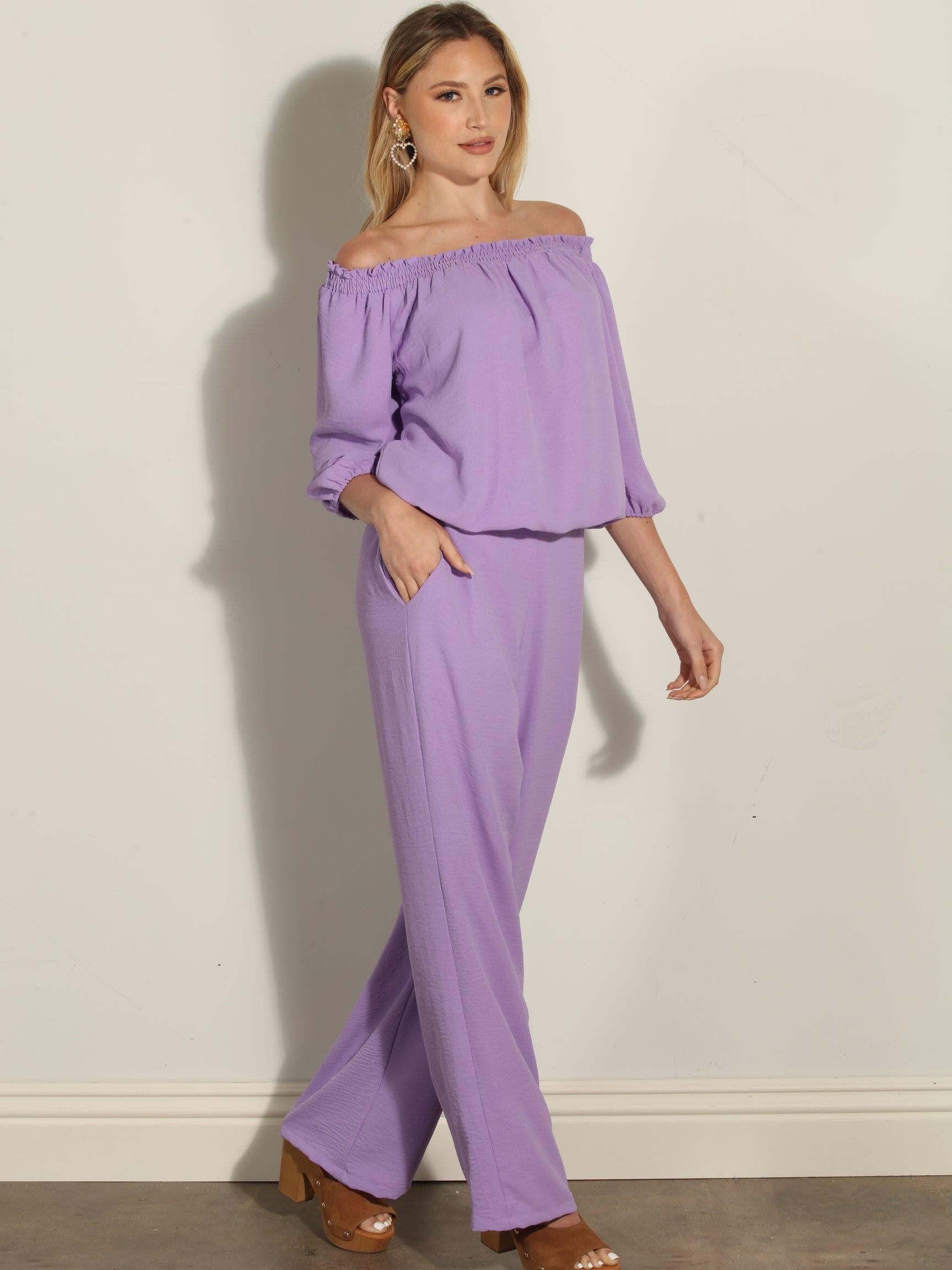 Lavender Airflow Woven Trousers-FINAL SALE