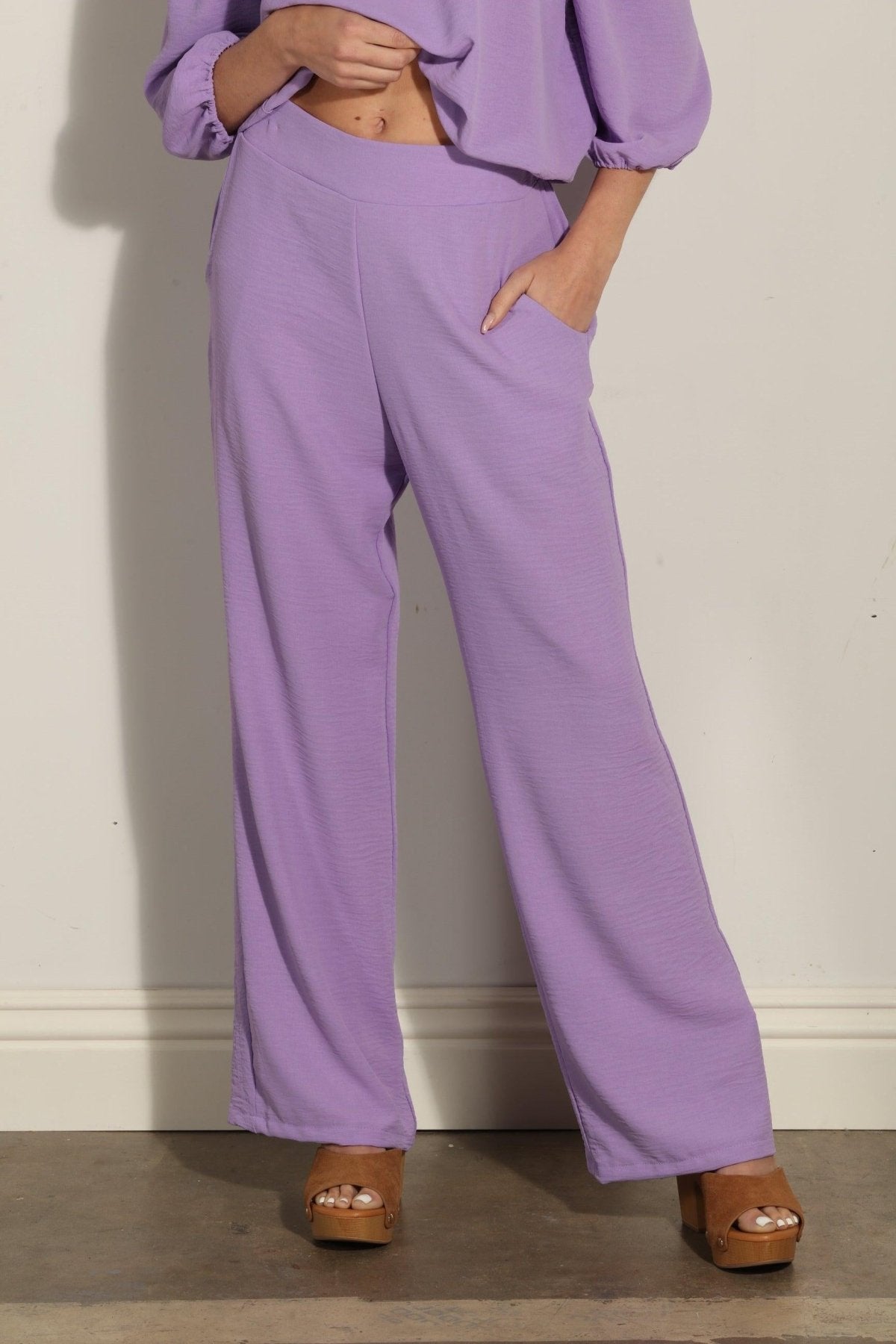 Lavender Airflow Woven Trousers-FINAL SALE