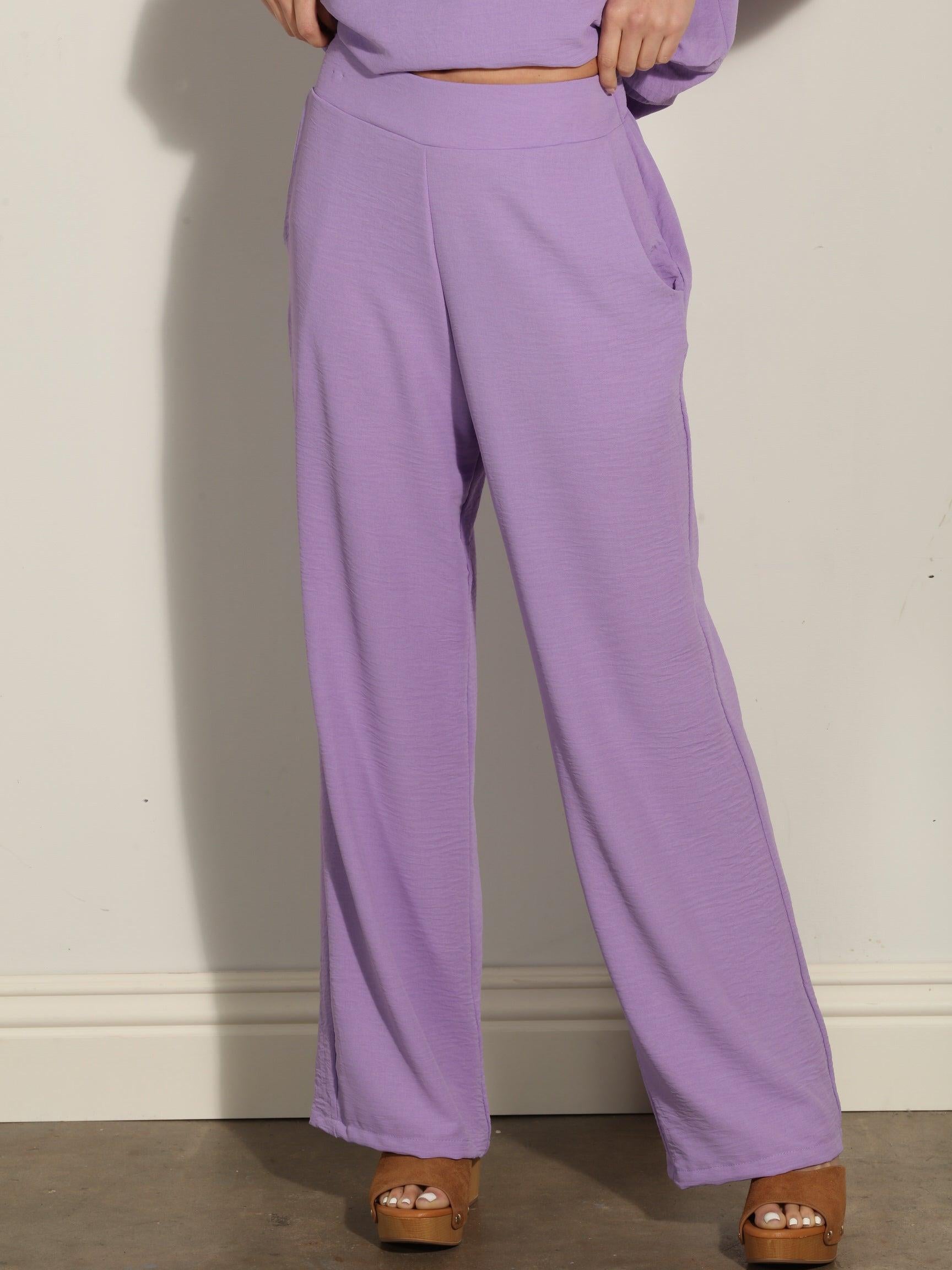 Lavender Airflow Woven Trousers-FINAL SALE