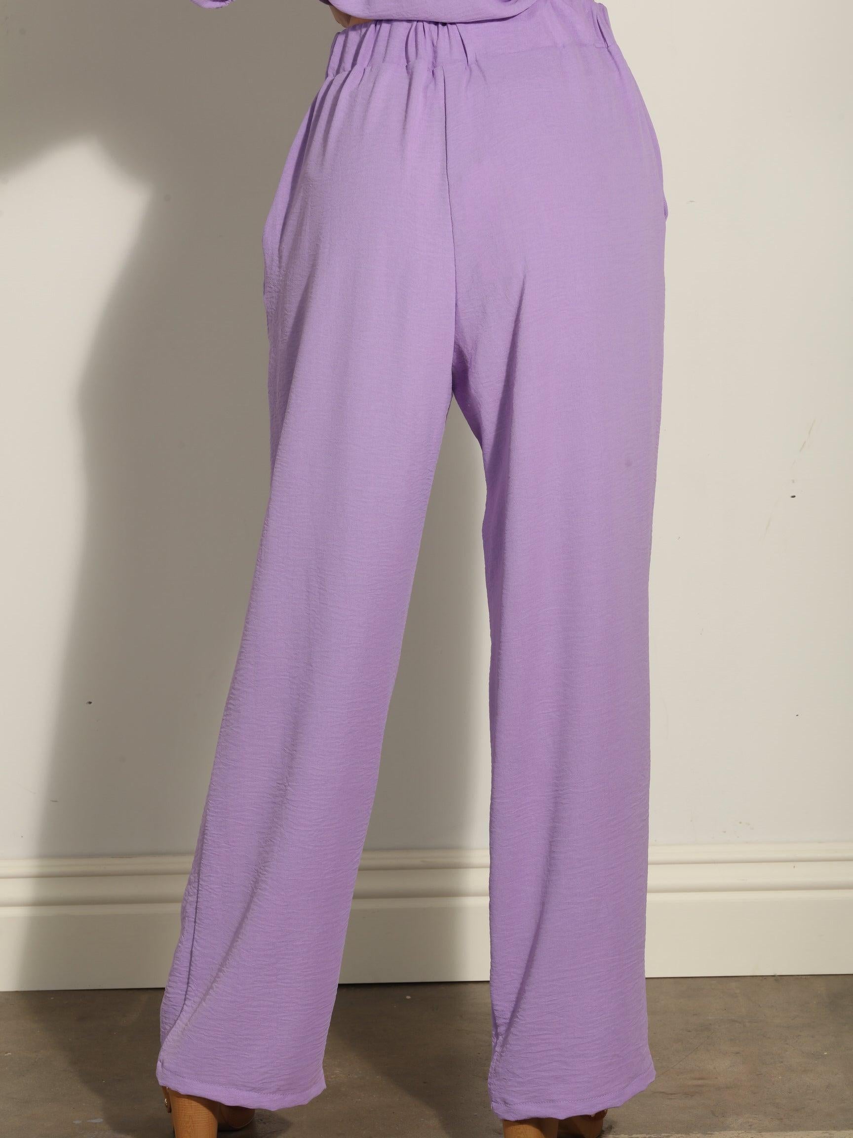Lavender Airflow Woven Trousers-FINAL SALE