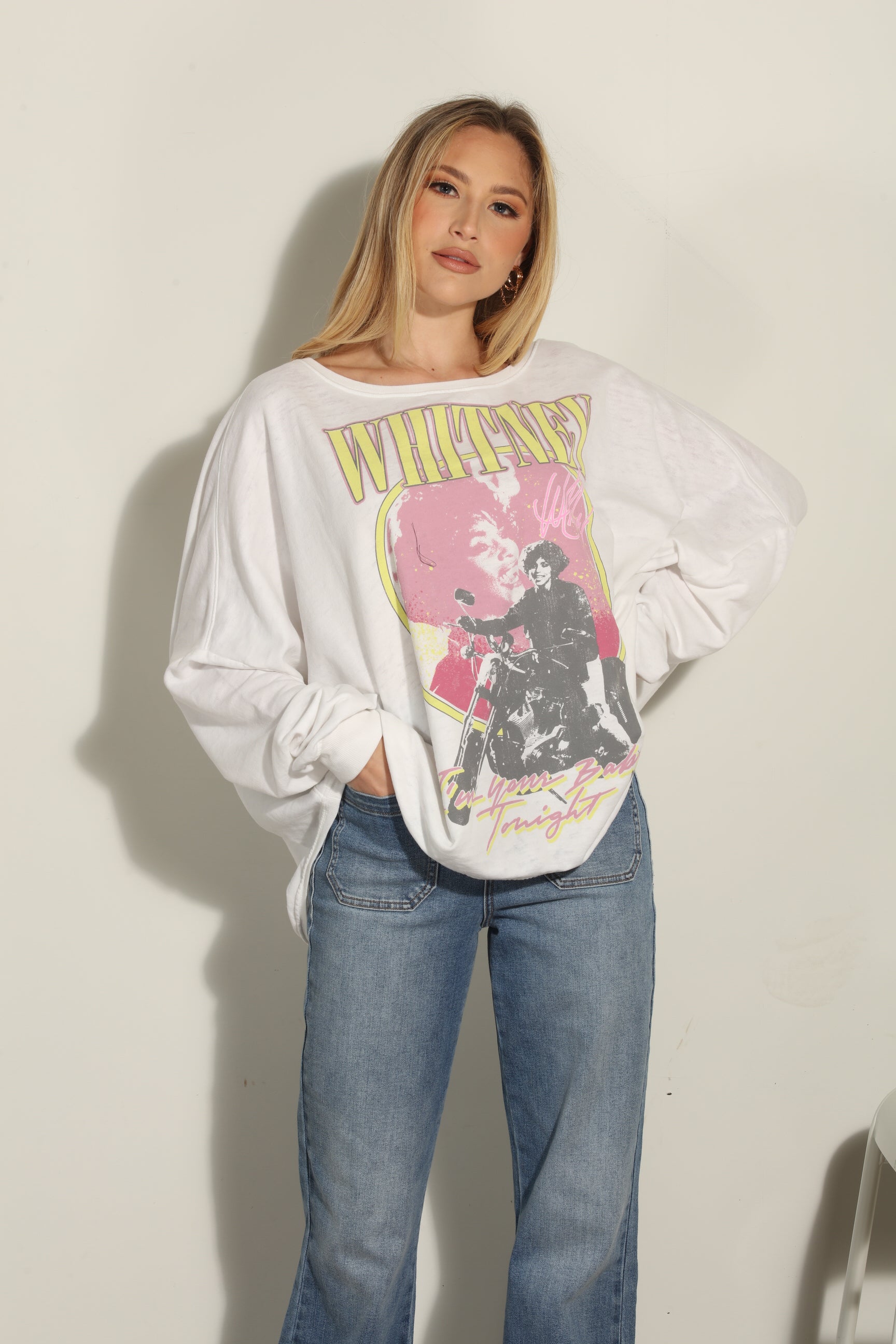 Whitney Houston One Size Sweatshirt-FINAL SALE