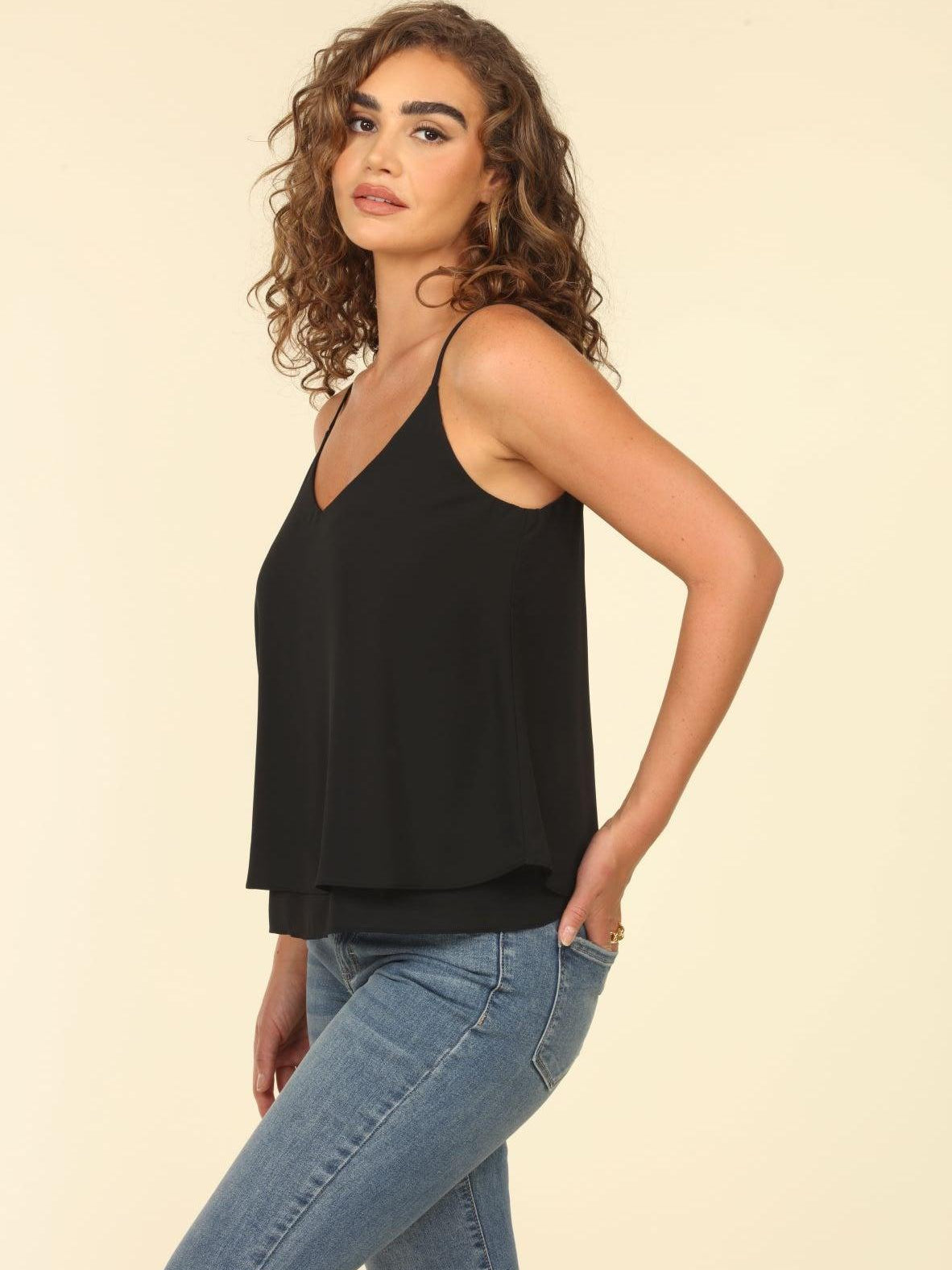 Black Double Layered Cami-BEST SELLER