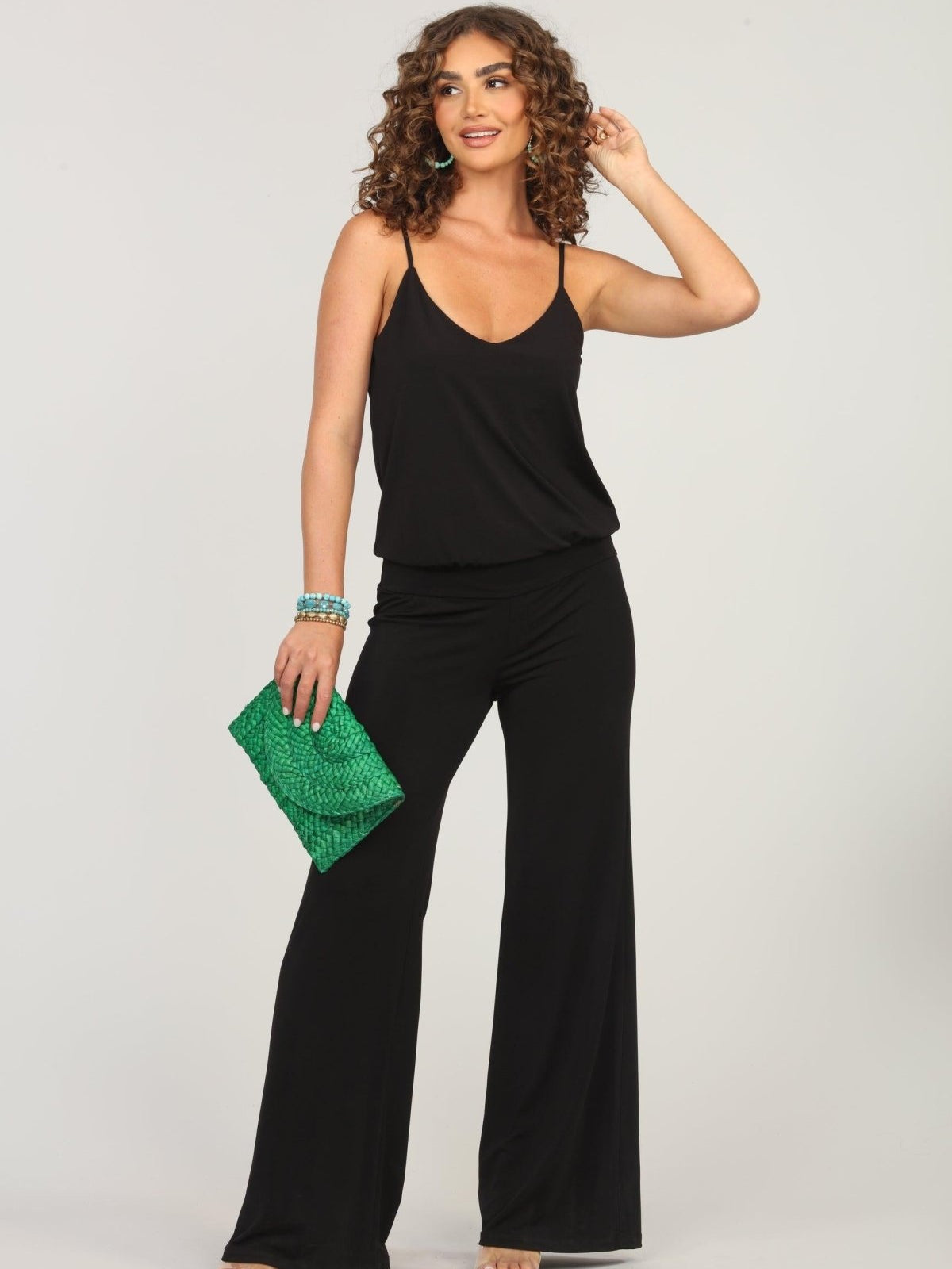 Black Drop Waist Jumpsuit-BEST SELLER