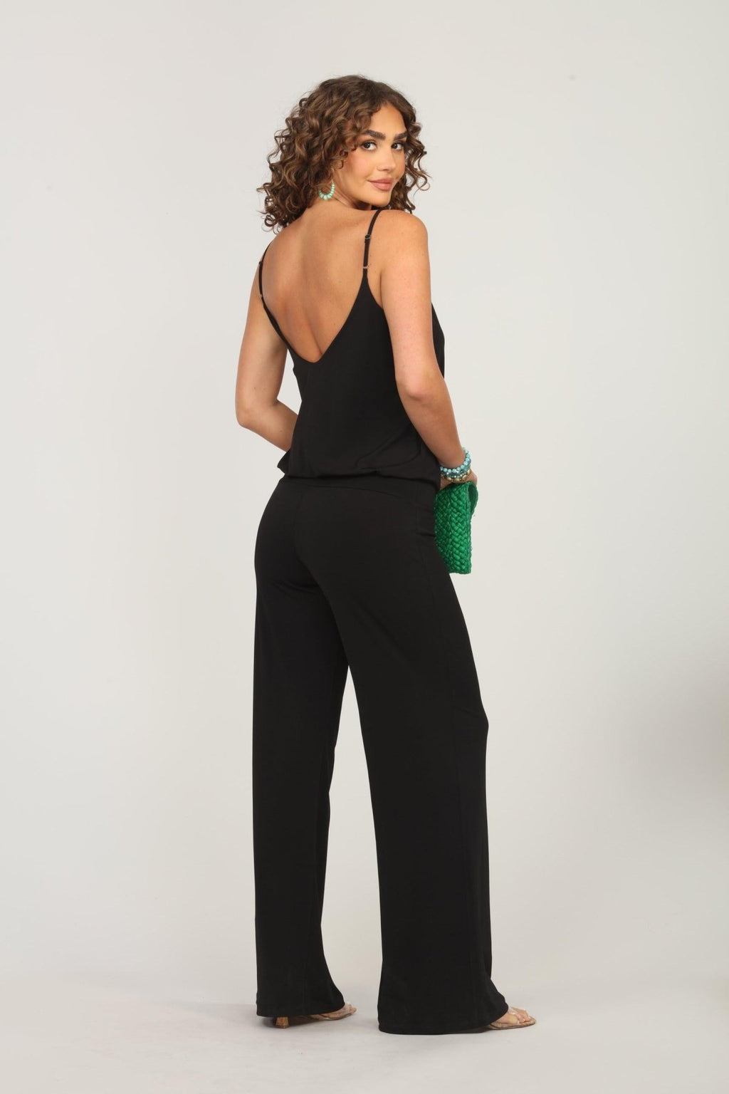 Black Drop Waist Jumpsuit-BEST SELLER
