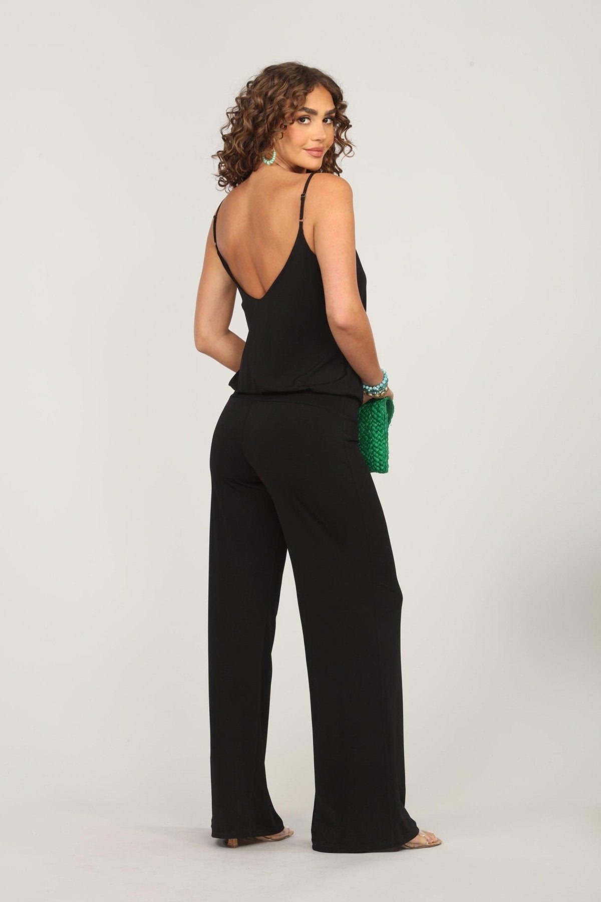 Black Drop Waist Jumpsuit-BEST SELLER