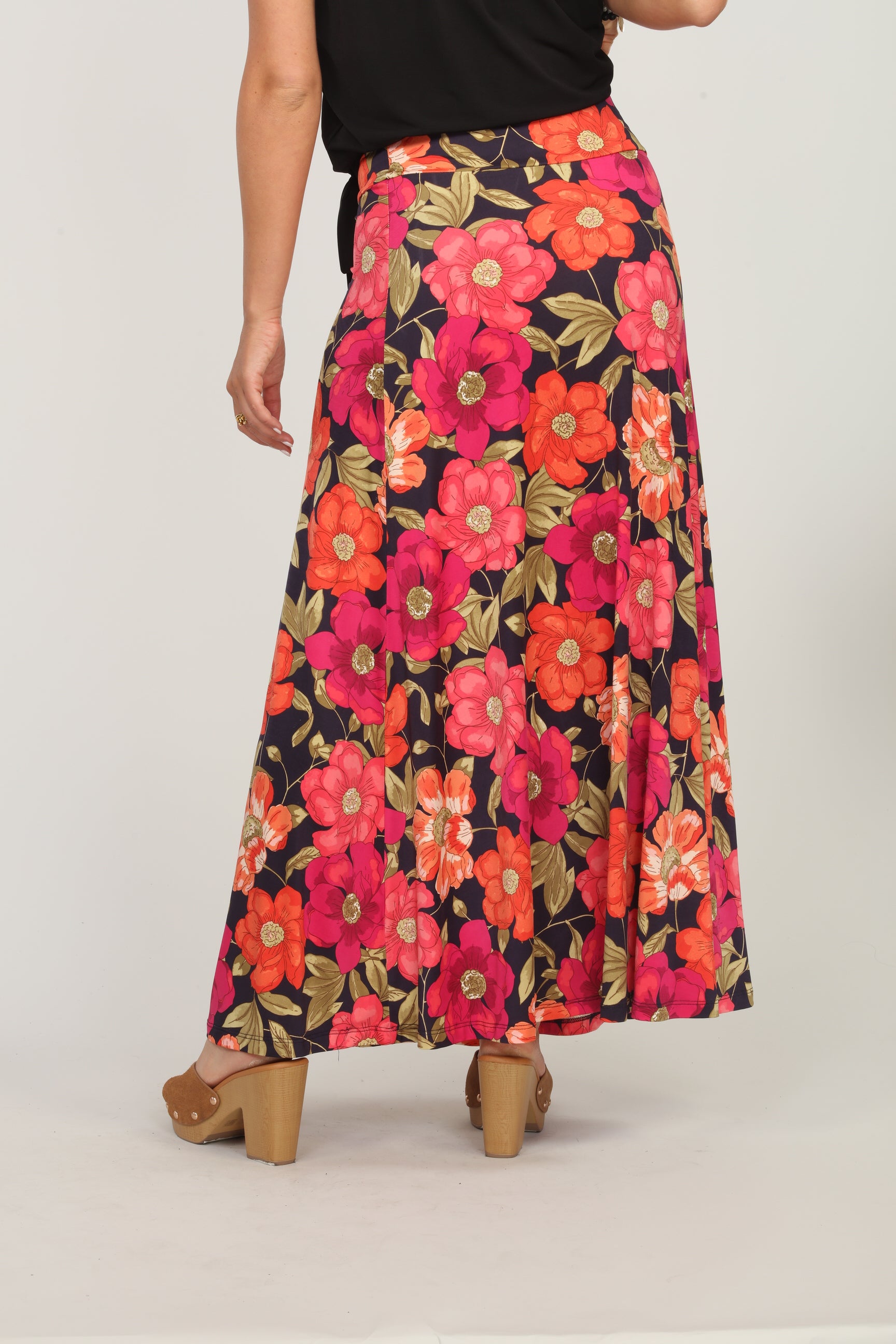 Zamba Floral Stretch Maxi Skirt