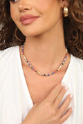Multi Color Beaded Choker Necklace