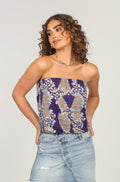 Dixon Paisley Stretch Tube Top-FINAL SALE