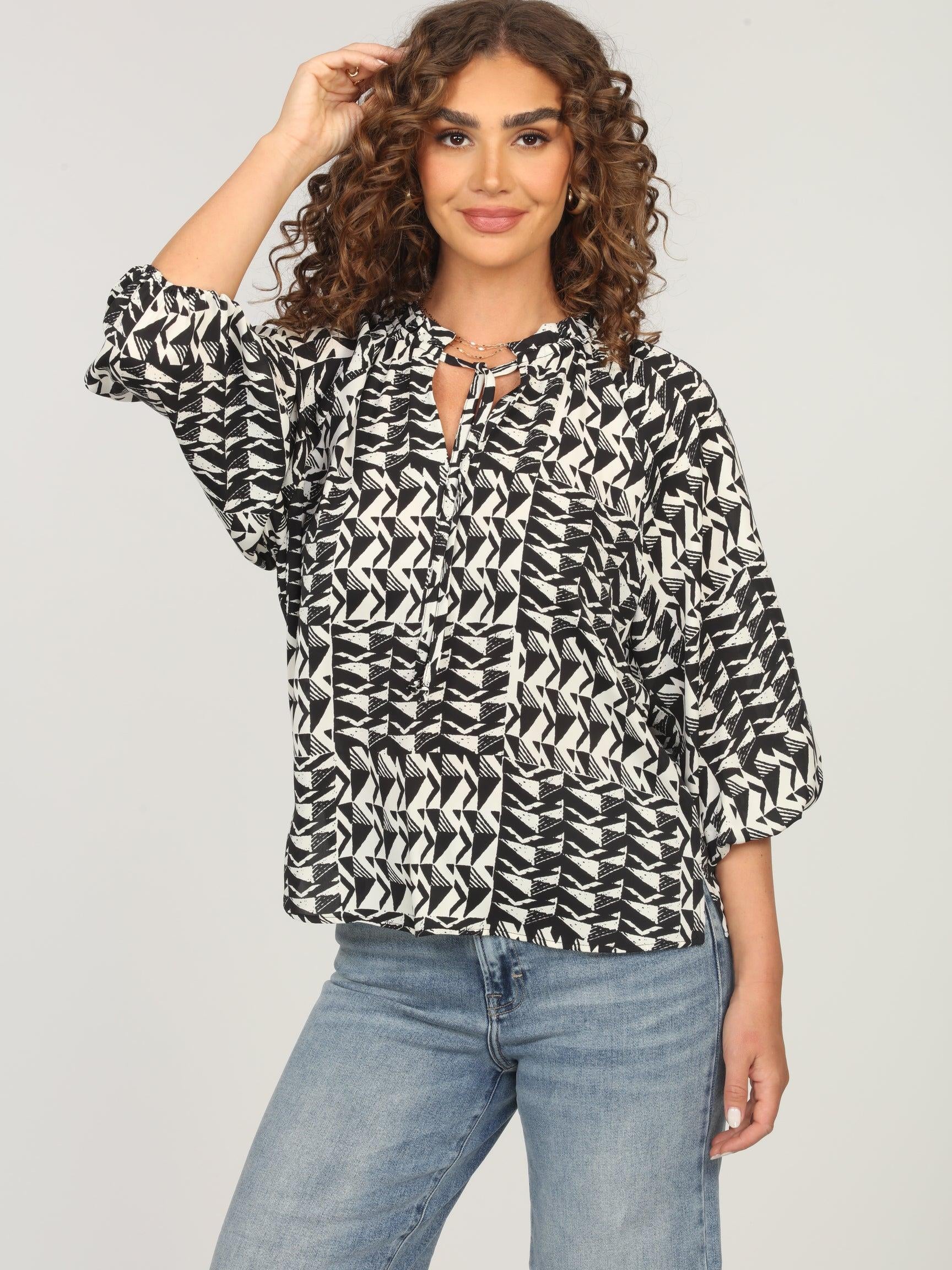 Richie Split-Neck Blouse - FINAL SALE