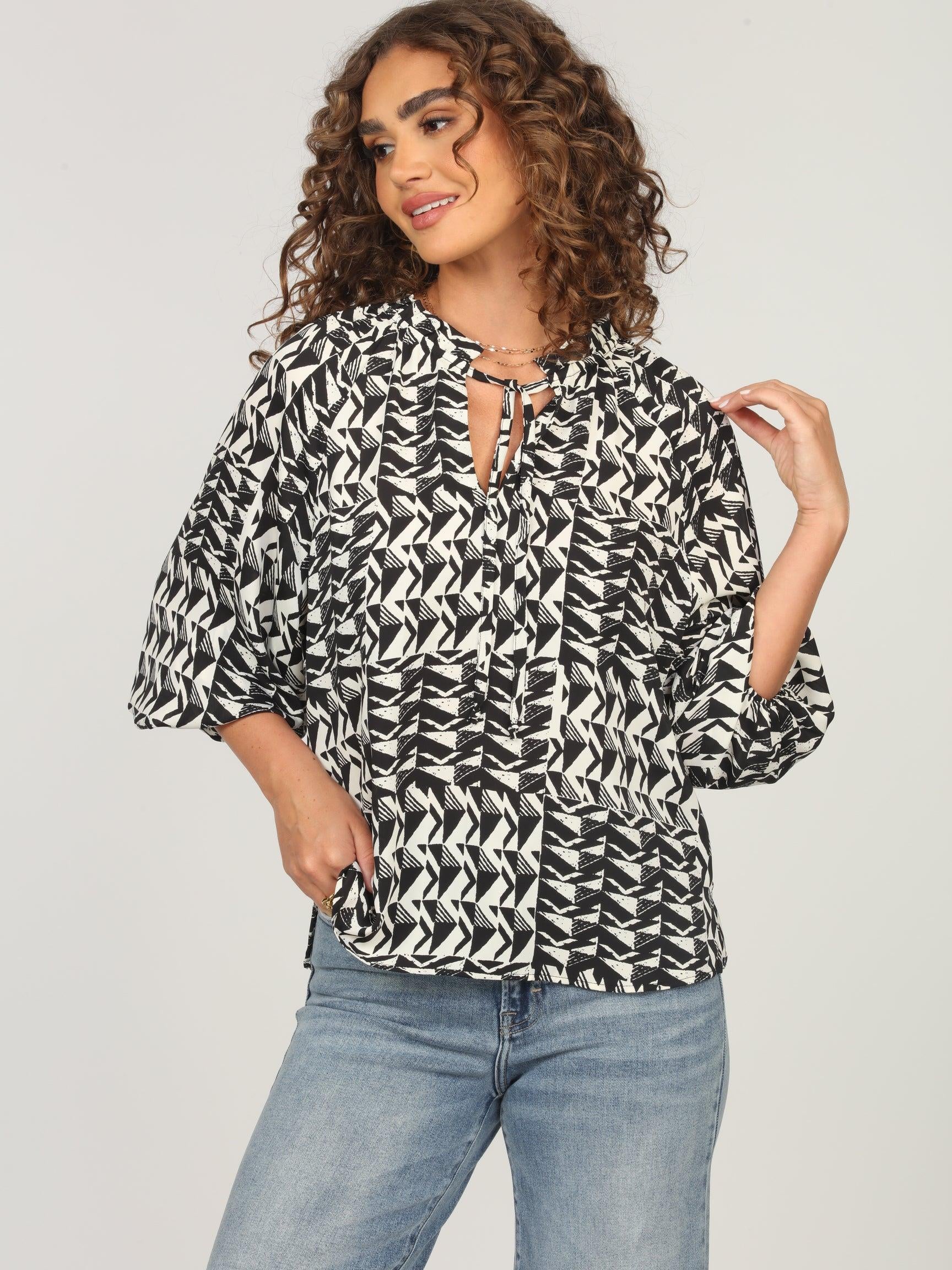 Richie Split-Neck Blouse - FINAL SALE