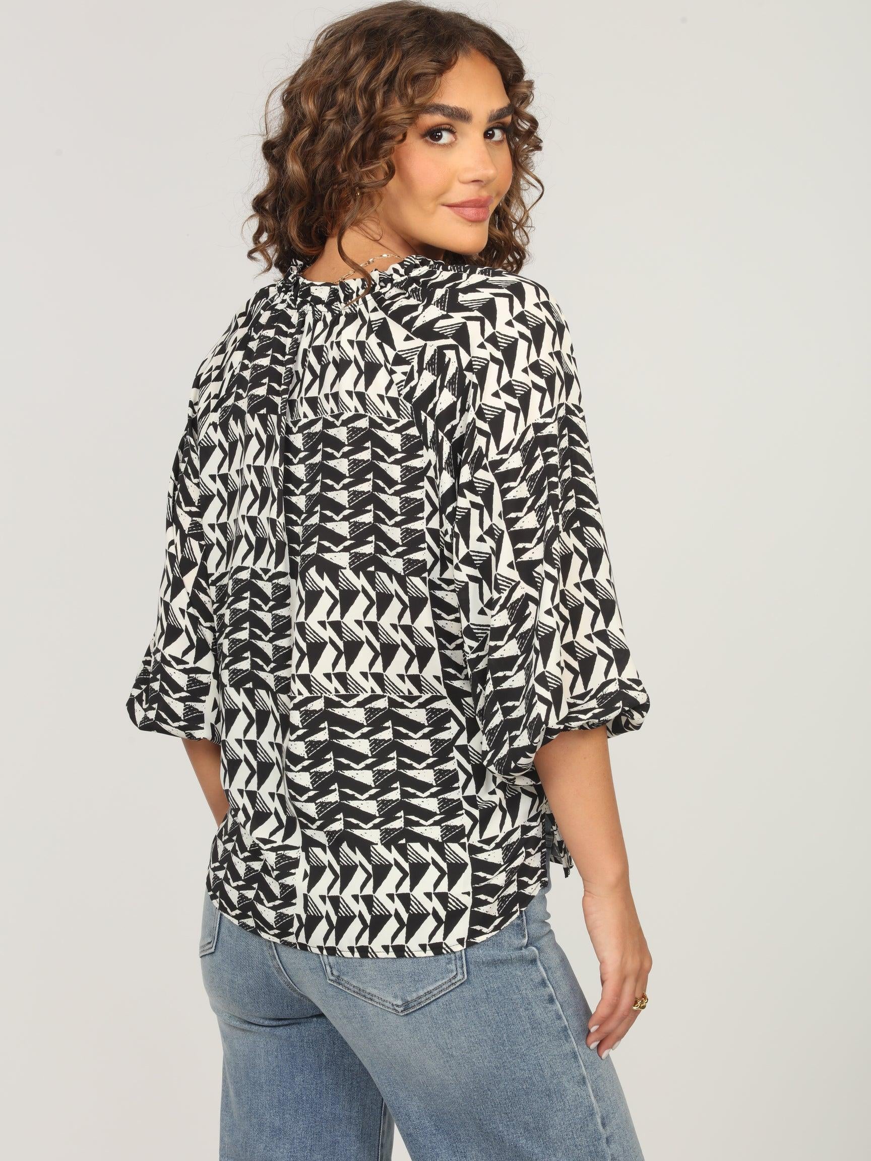 Richie Split-Neck Blouse - FINAL SALE