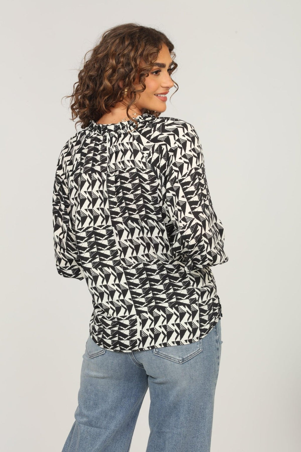 Richie Split-Neck Blouse - FINAL SALE