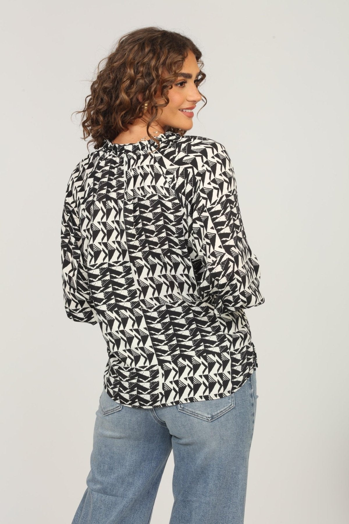 Richie Split-Neck Blouse - FINAL SALE