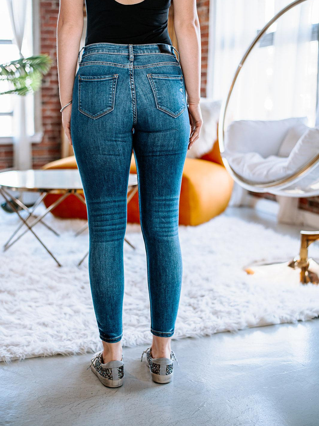 The Taylor Skinny Jean - Dark Blue- FINAL SALE