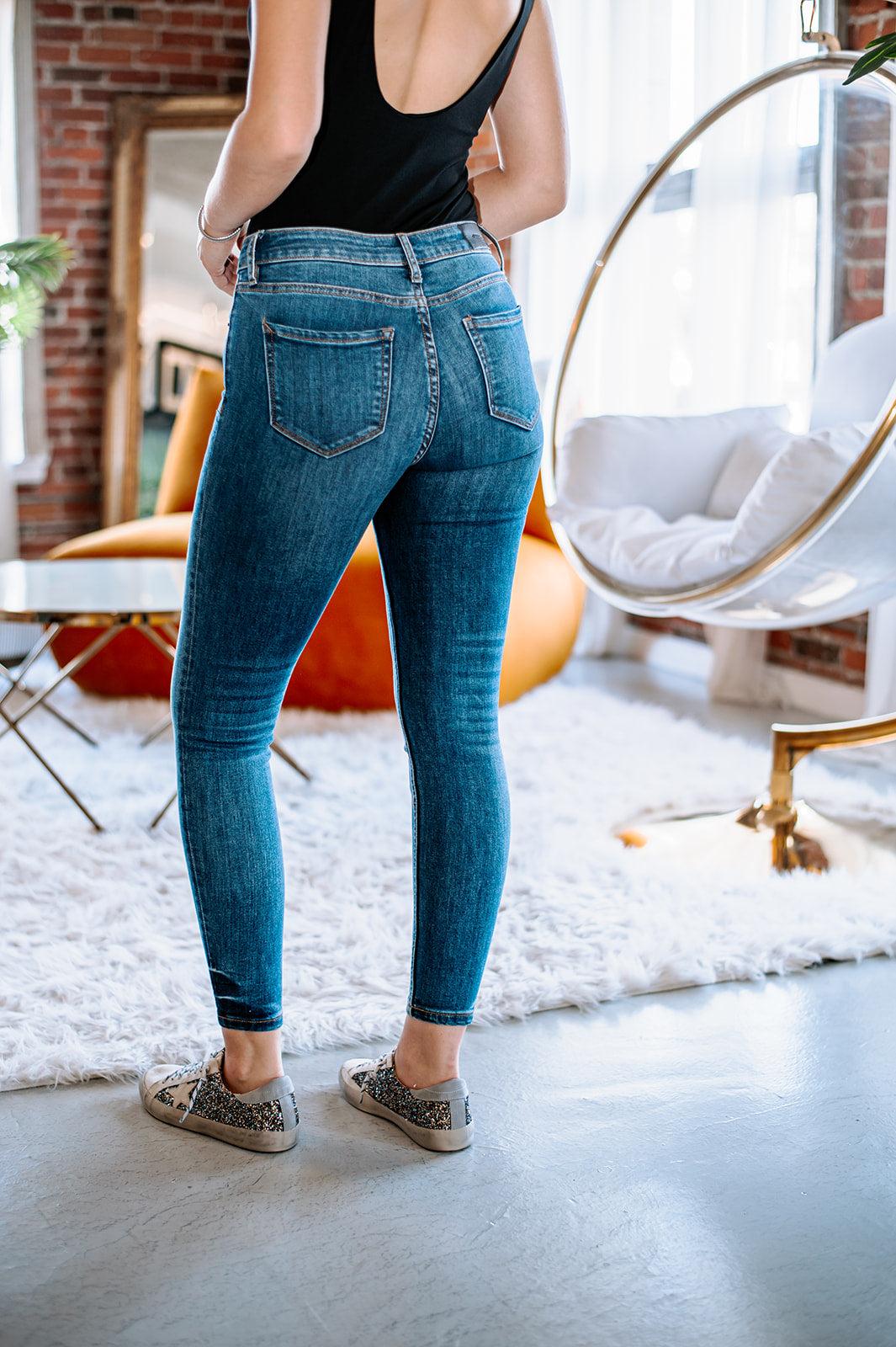 The Taylor Skinny Jean - Dark Blue- FINAL SALE