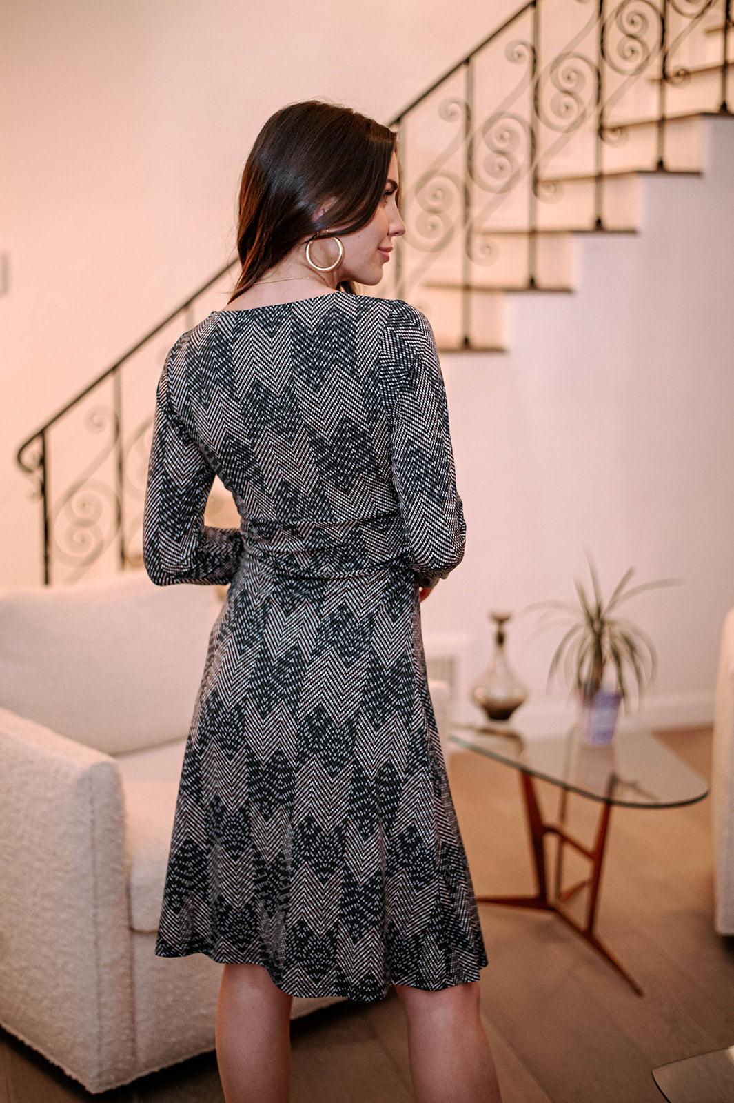 Antonia Long Slv Twist Dress-FINAL SALE