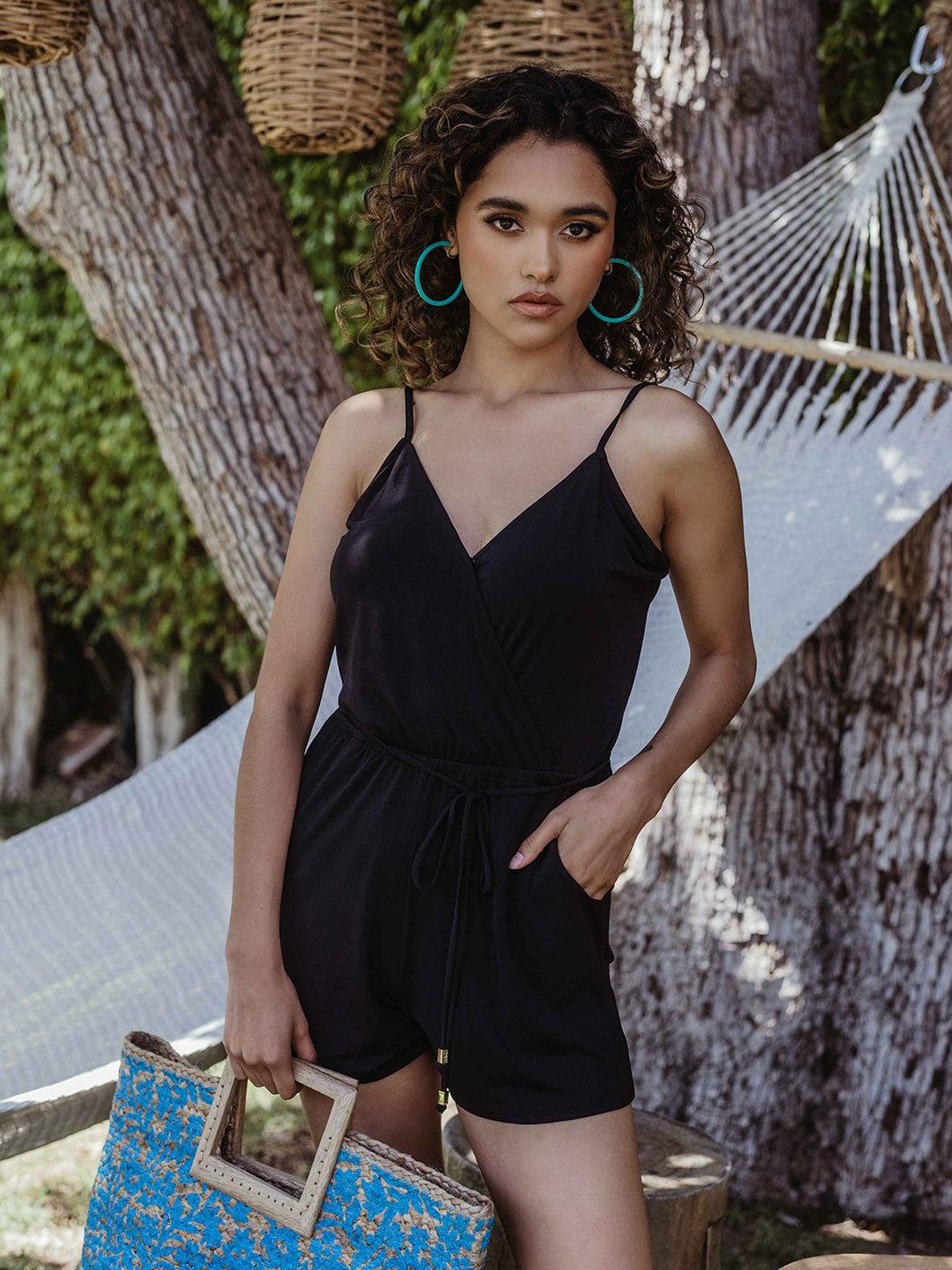 Black Tank Romper-BEST SELLER