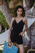 Black Tank Romper-BEST SELLER