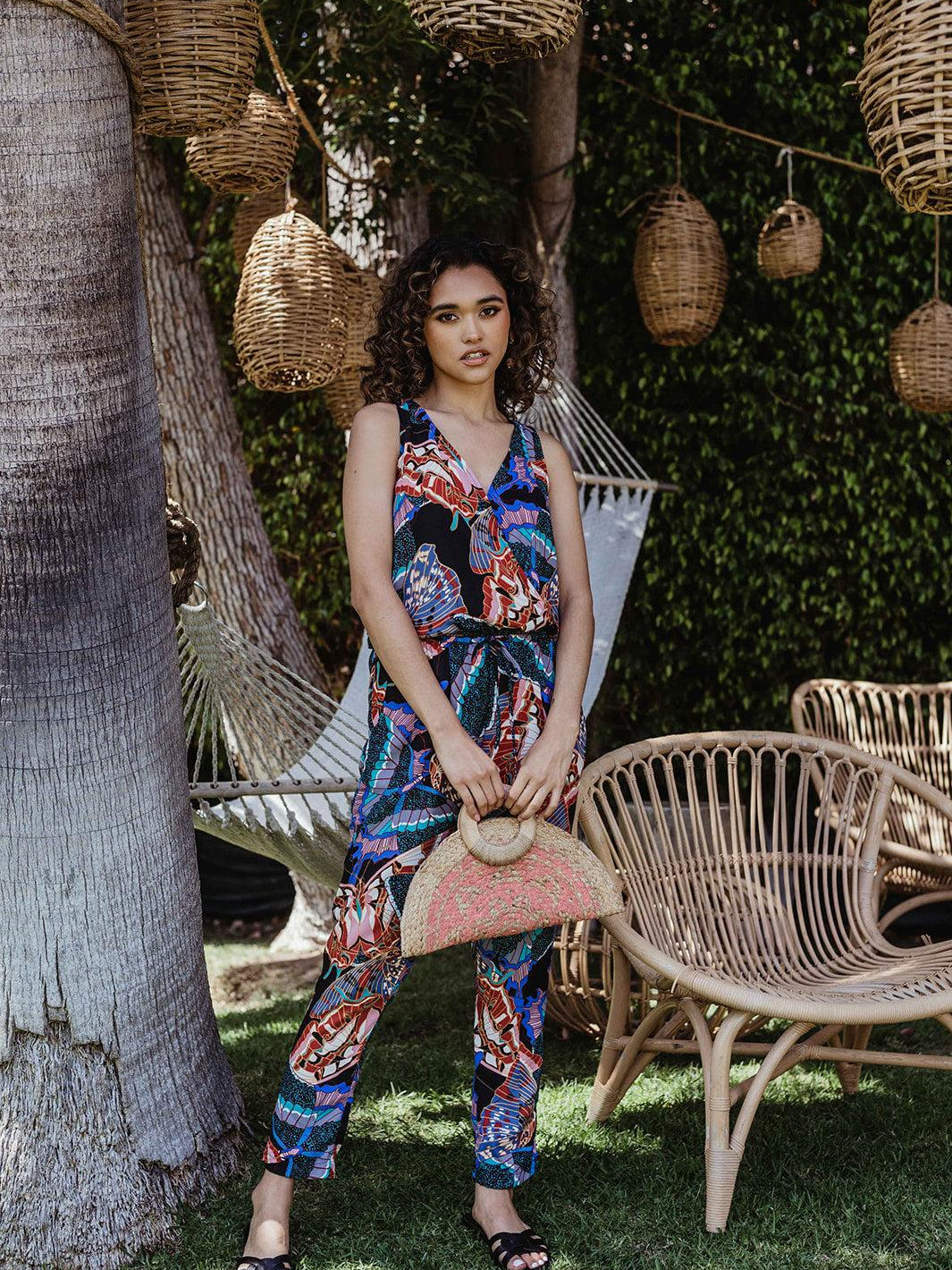 Monarch Sleeveless Lightweight Woven Jumpsuit - FINAL SALE