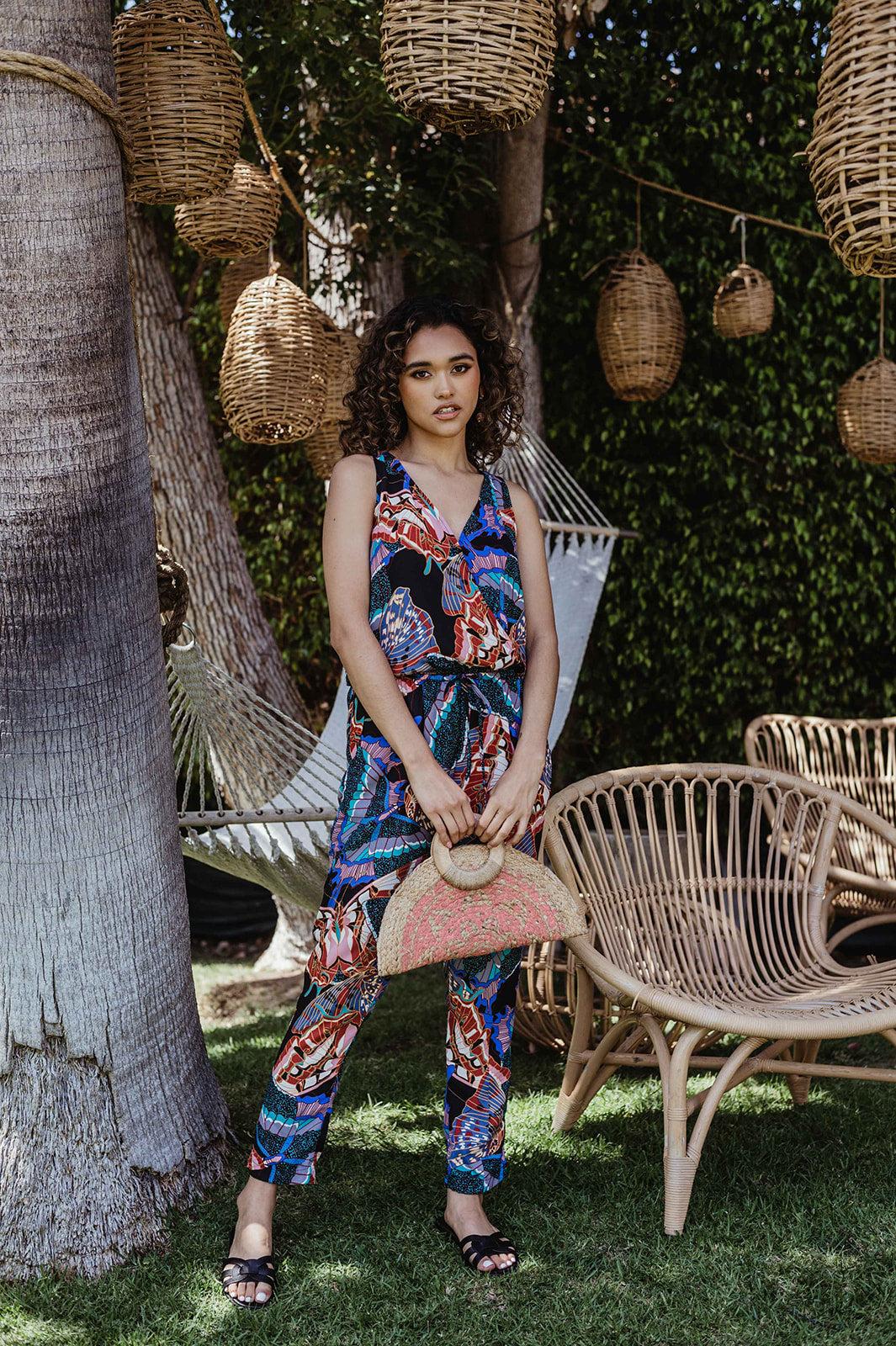 Monarch Sleeveless Lightweight Woven Jumpsuit - FINAL SALE