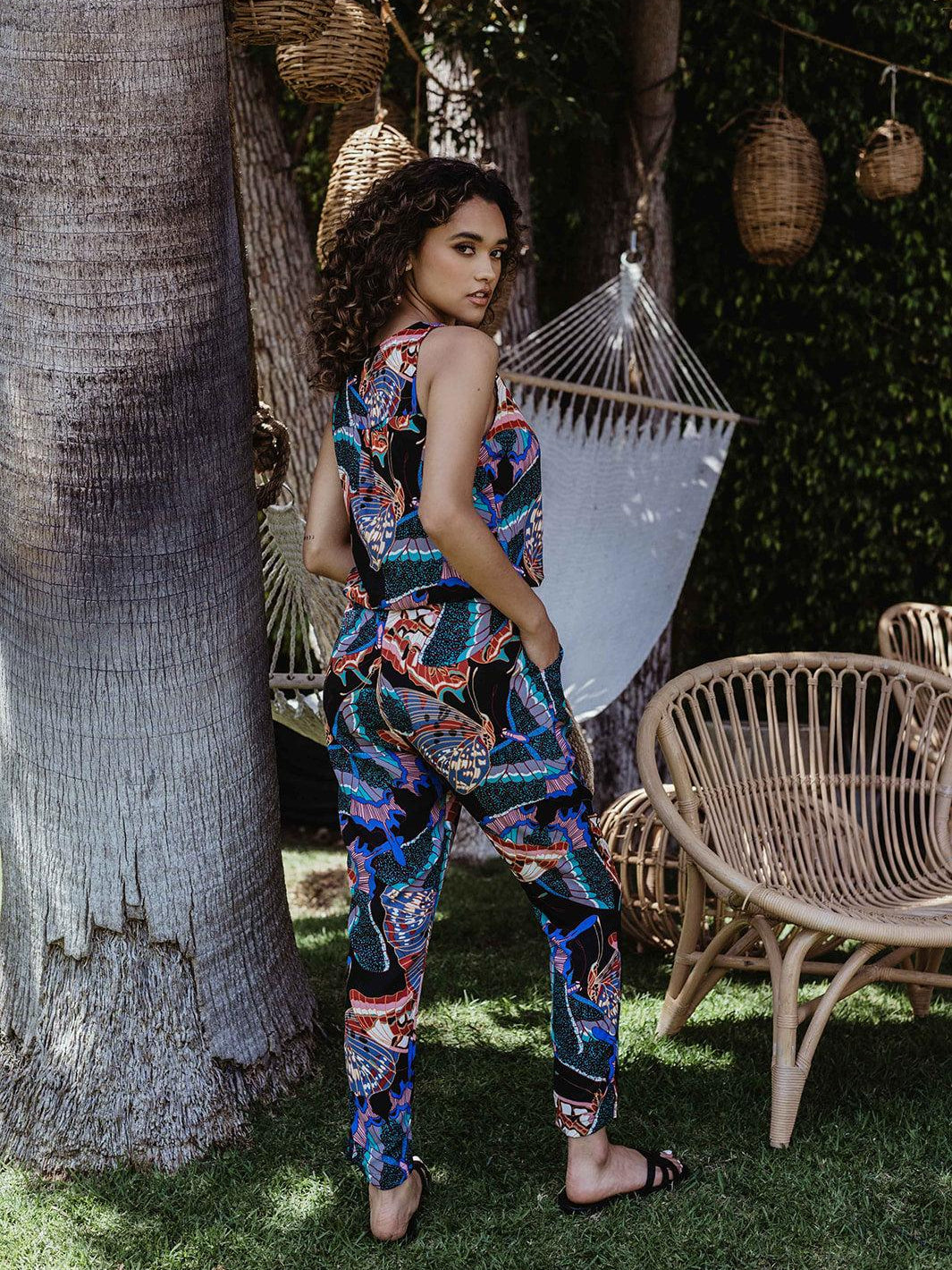 Monarch Sleeveless Lightweight Woven Jumpsuit - FINAL SALE