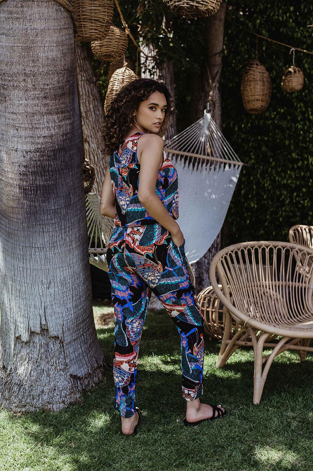 Monarch Sleeveless Lightweight Woven Jumpsuit - FINAL SALE