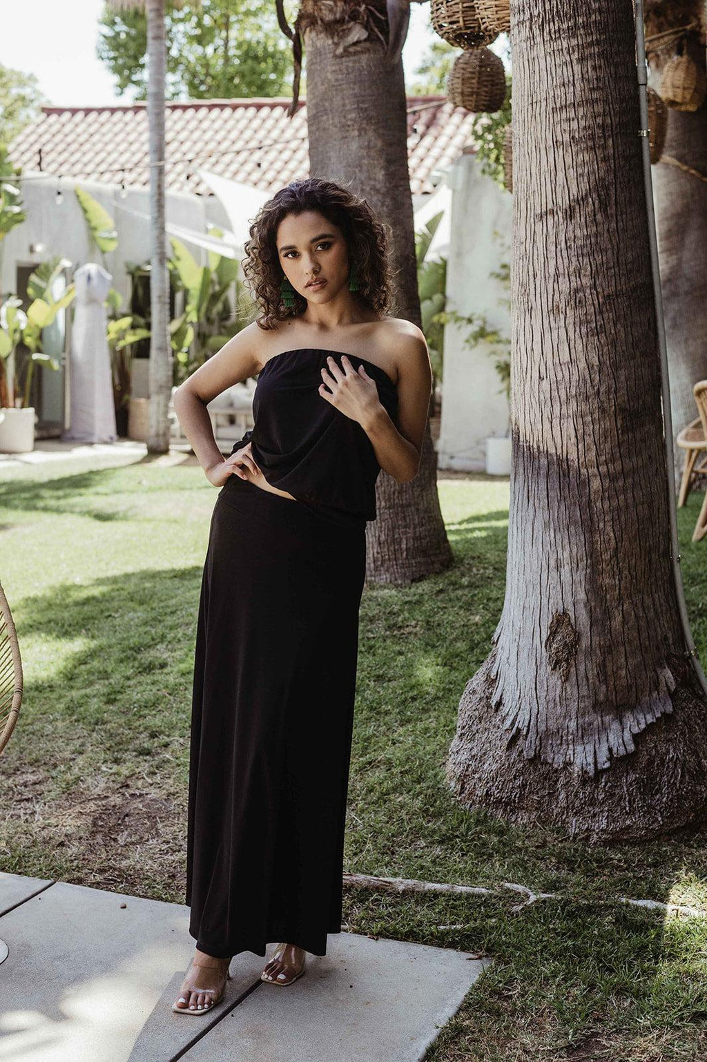 Classic Black Stretch Maxi Skirt-BEST SELLER