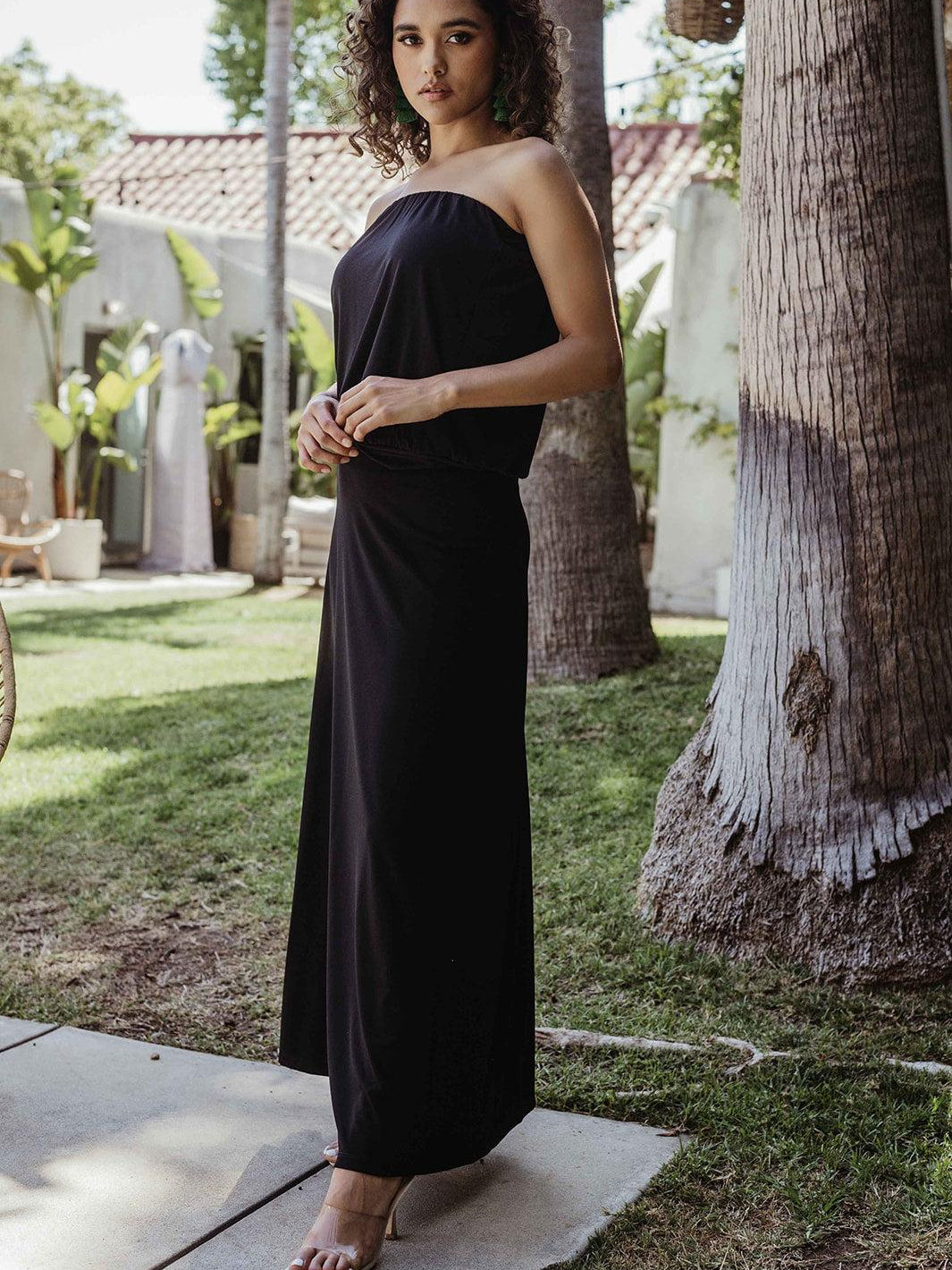 Classic Black Stretch Maxi Skirt-BEST SELLER