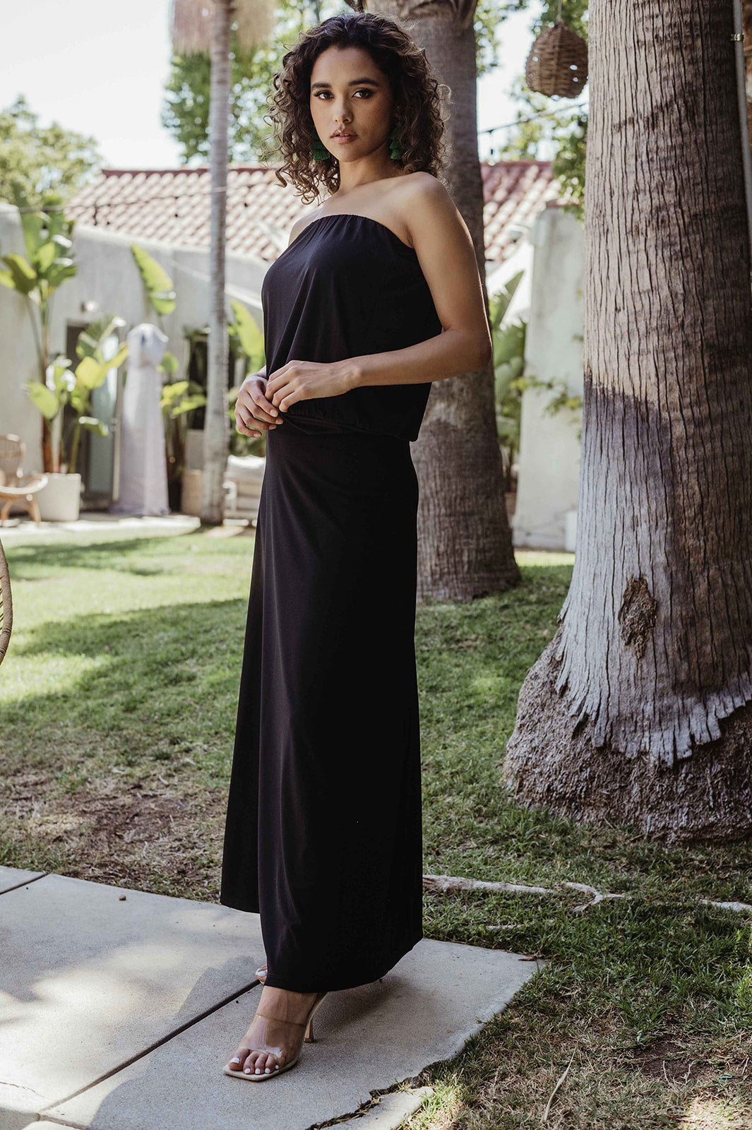 Classic Black Stretch Maxi Skirt