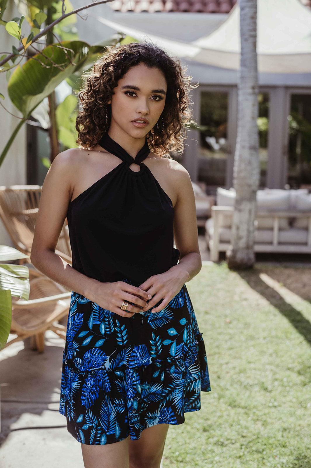 Palm Smocked Stretch Skirt - FINAL SALE