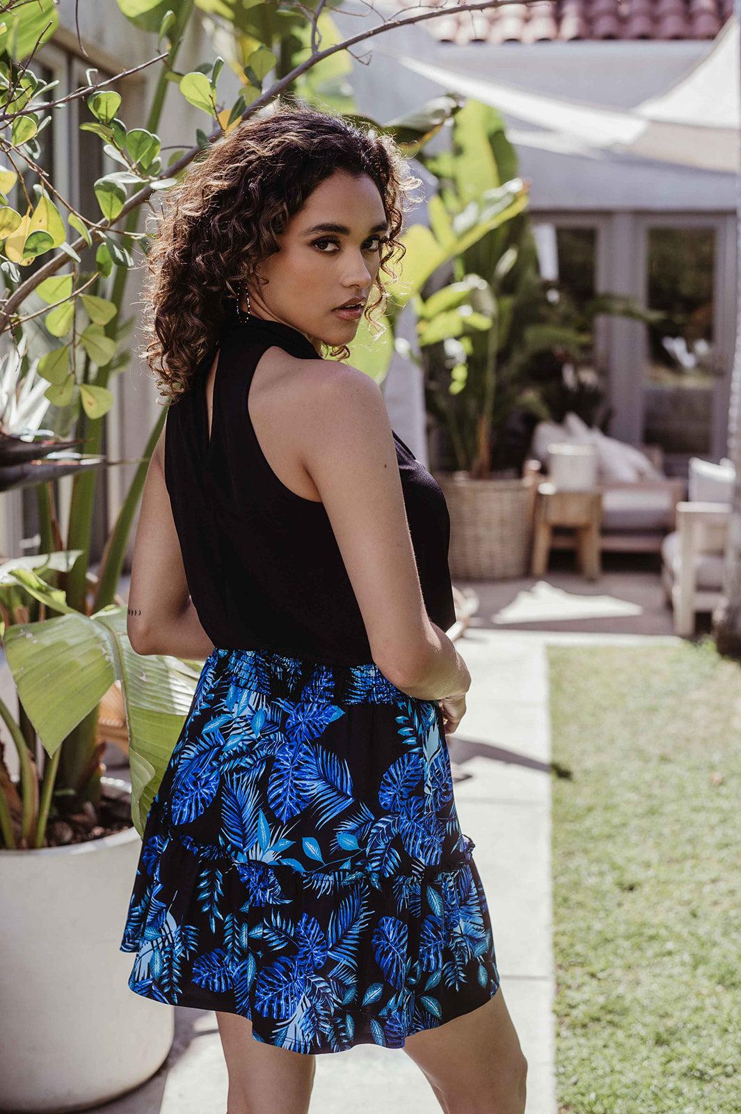 Palm Smocked Stretch Skirt - FINAL SALE