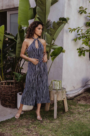 Linnett Halter Stretch Culotte Jumpsuit - FINAL SALE